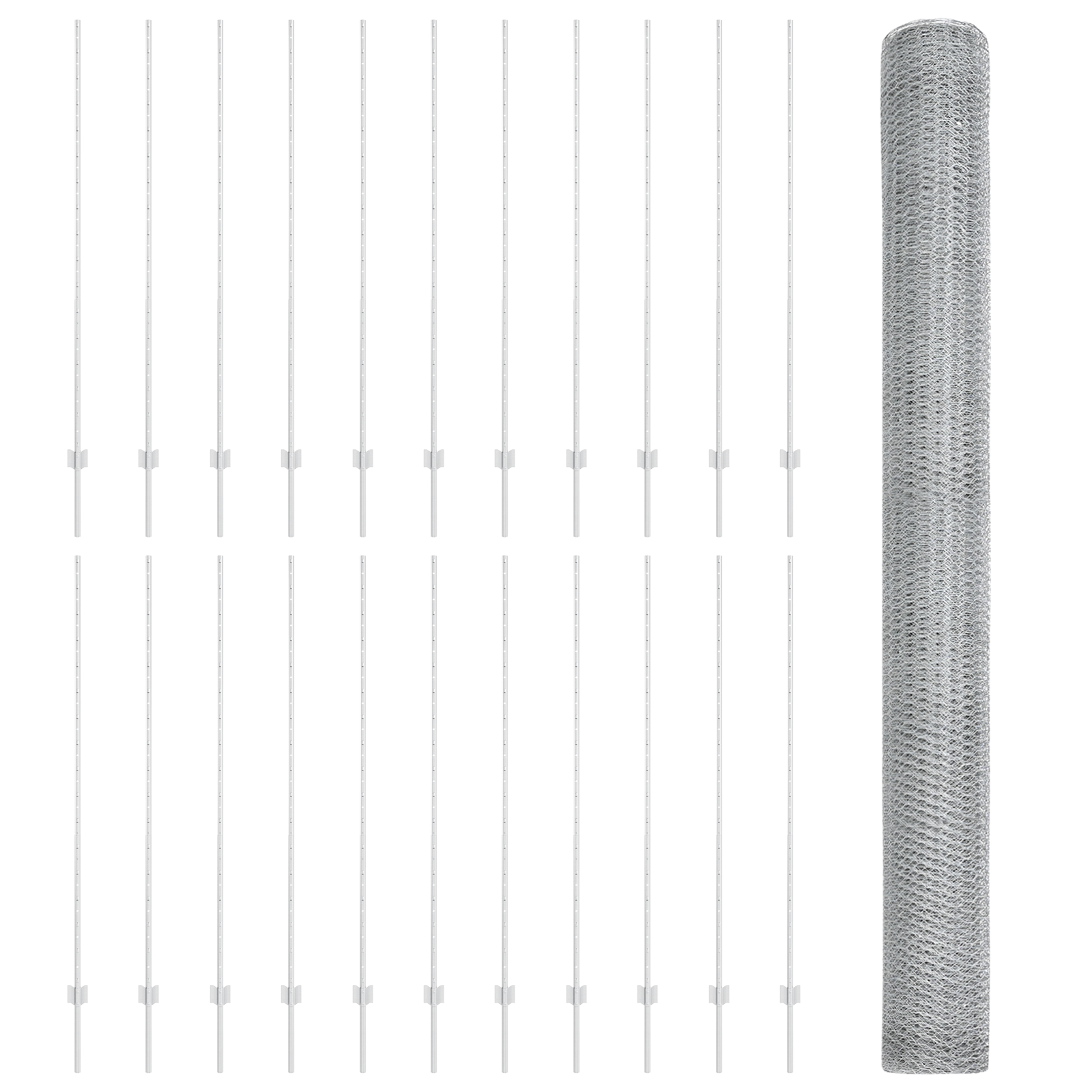 Fence Posts 22 pcs U-Channel 160 cm Galvanised Steel - Image 4
