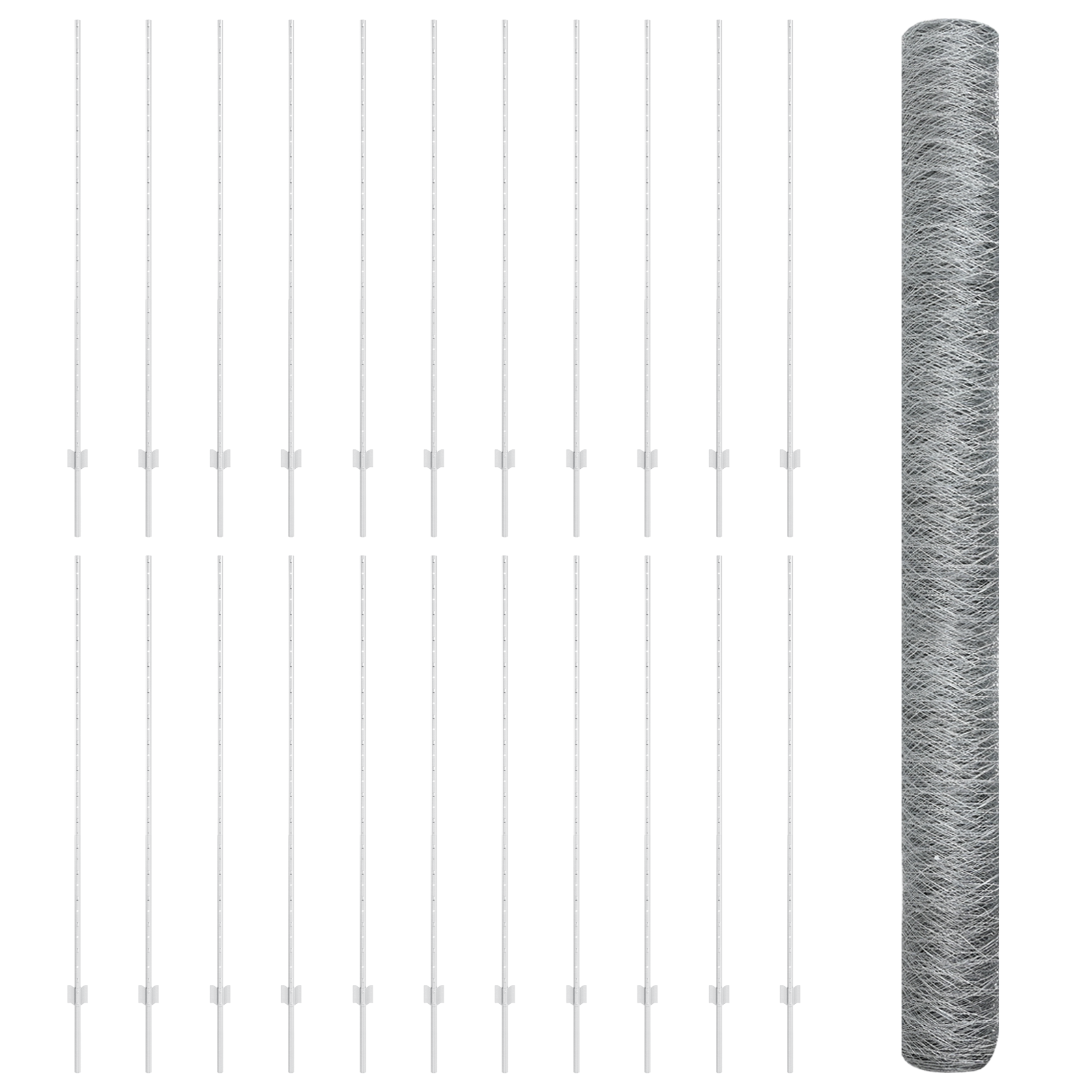 Fence Posts 22 pcs U-Channel 160 cm Galvanised Steel - Image 4