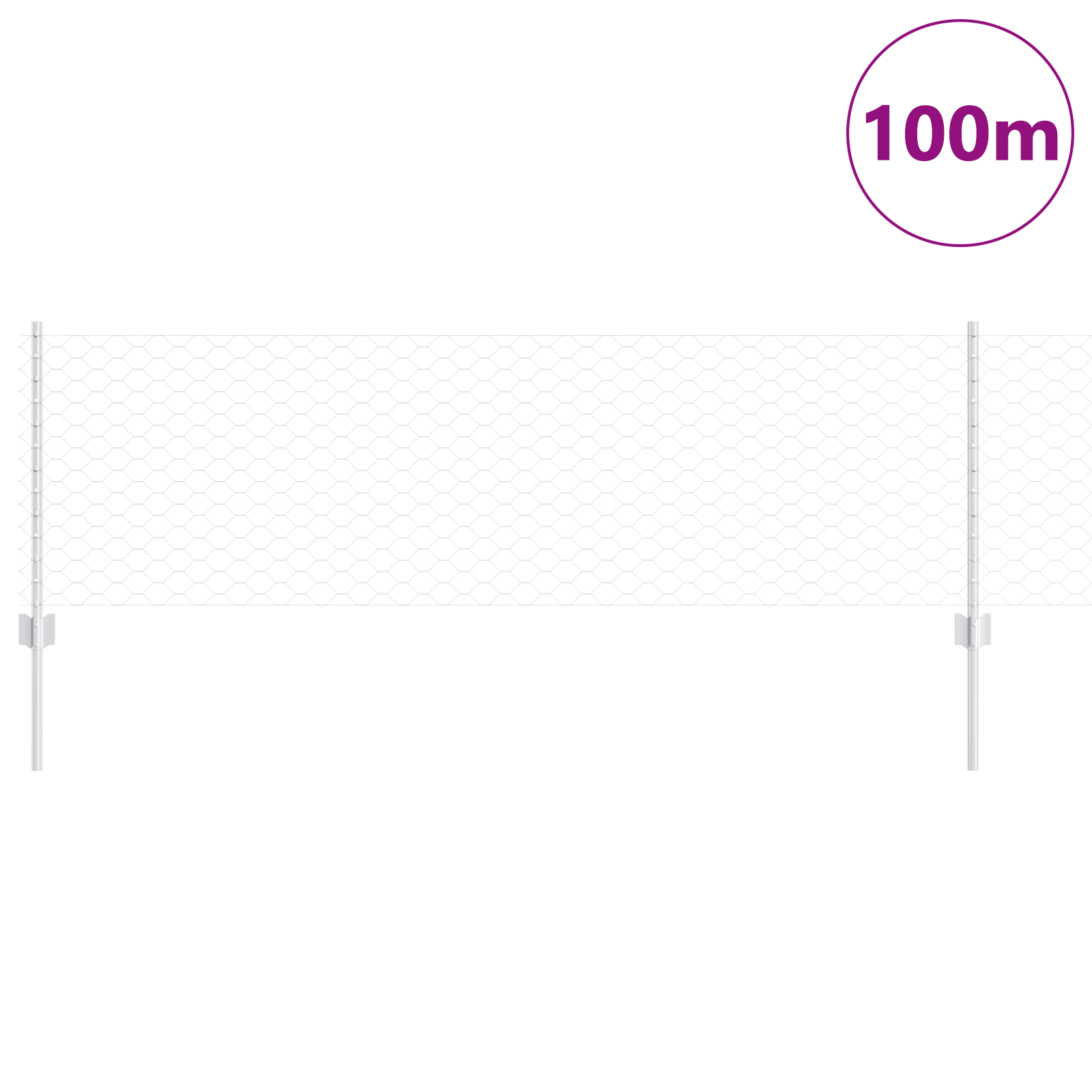 Fence Posts 11 pcs U-Channel 60 cm Galvanised Steel - Image 3