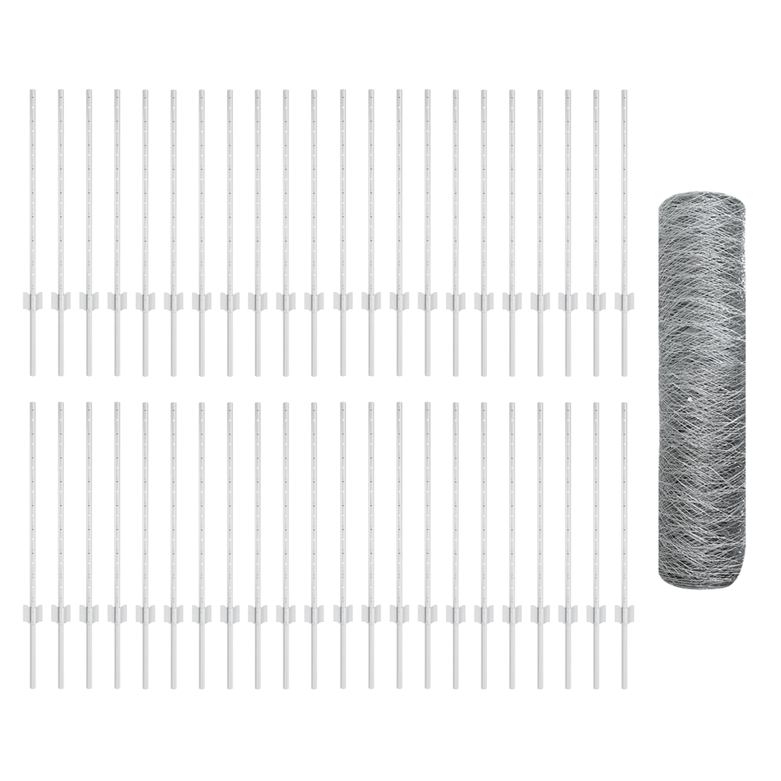 Fence Posts 11 pcs U-Channel 80 cm Galvanised Steel - Image 4
