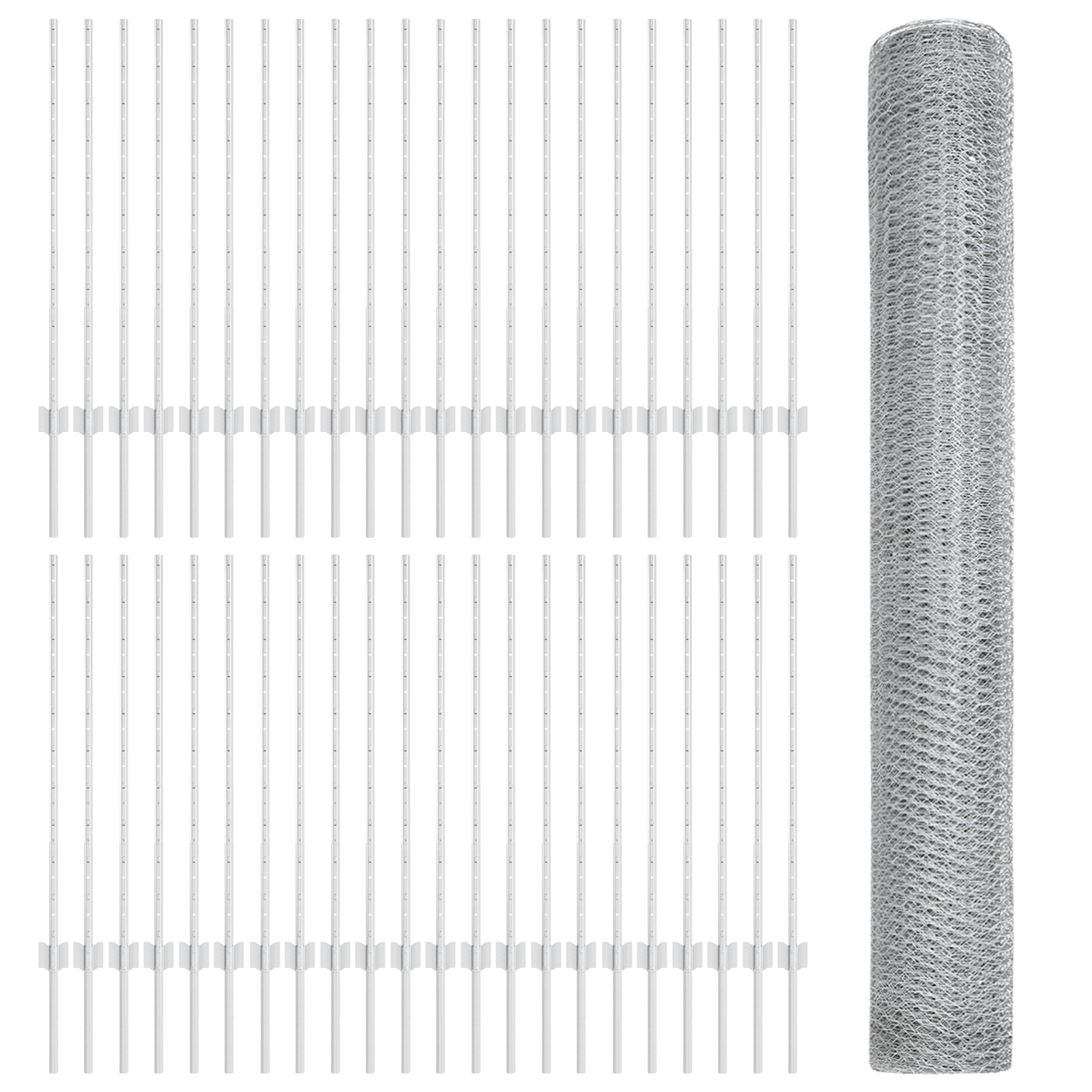 Fence Posts 22 pcs U-Channel 100 cm Galvanised Steel - Image 4