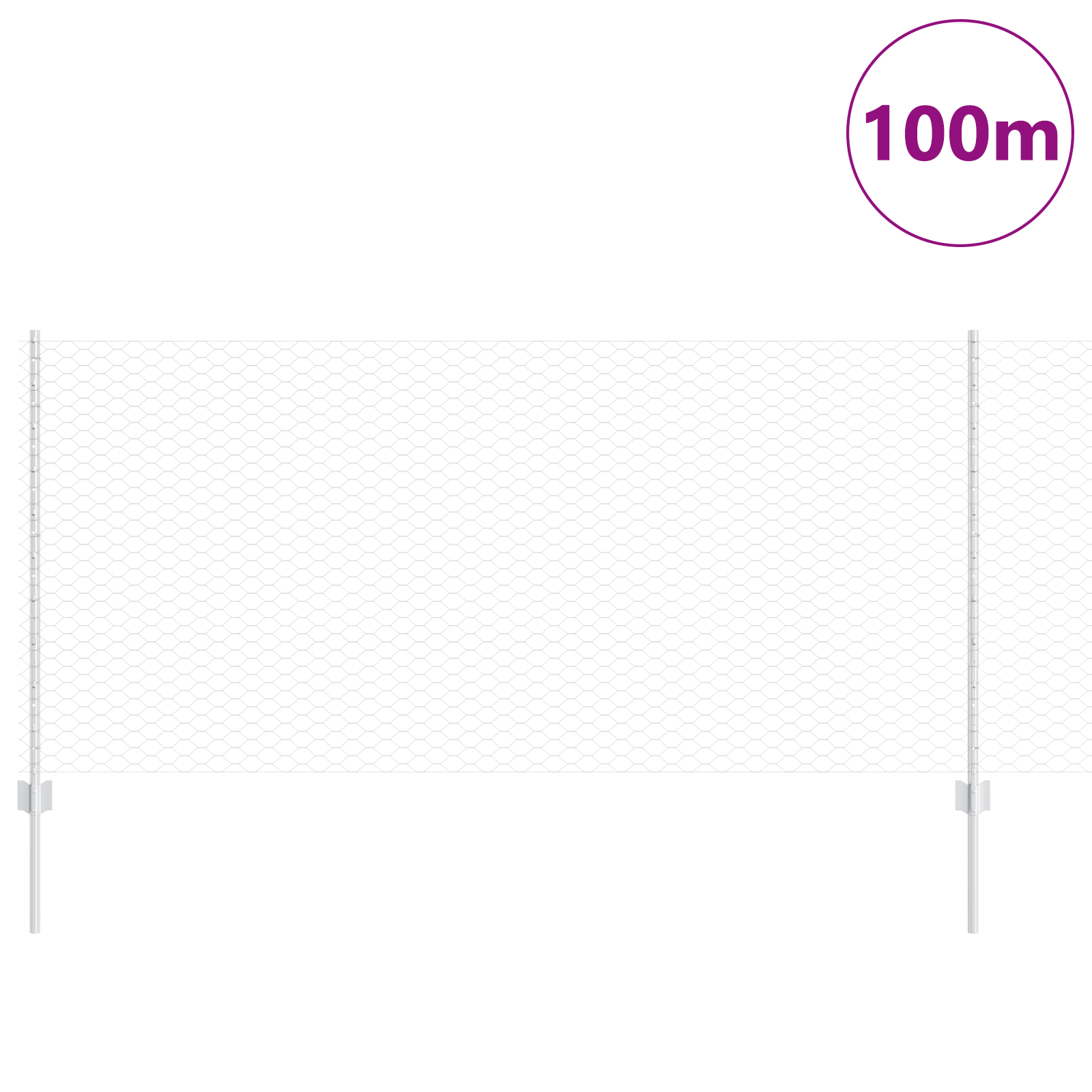 Fence Posts 22 pcs U-Channel 100 cm Galvanised Steel - Image 3