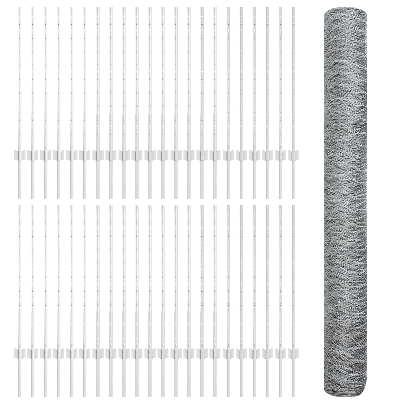 Fence Posts 22 pcs U-Channel 100 cm Galvanised Steel - Image 4