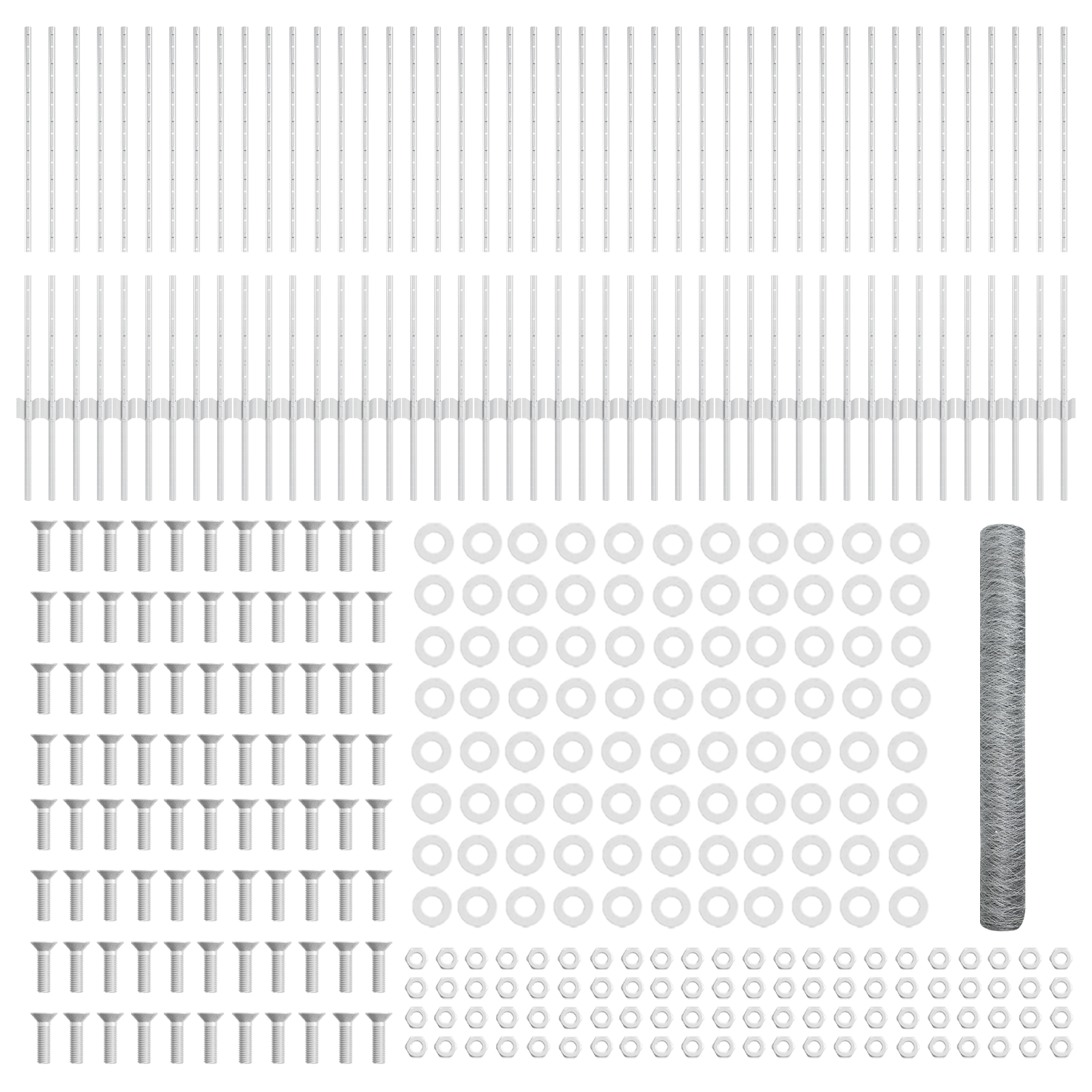 Fence Posts 22 pcs U-Channel 100 cm Galvanised Steel - Image 5