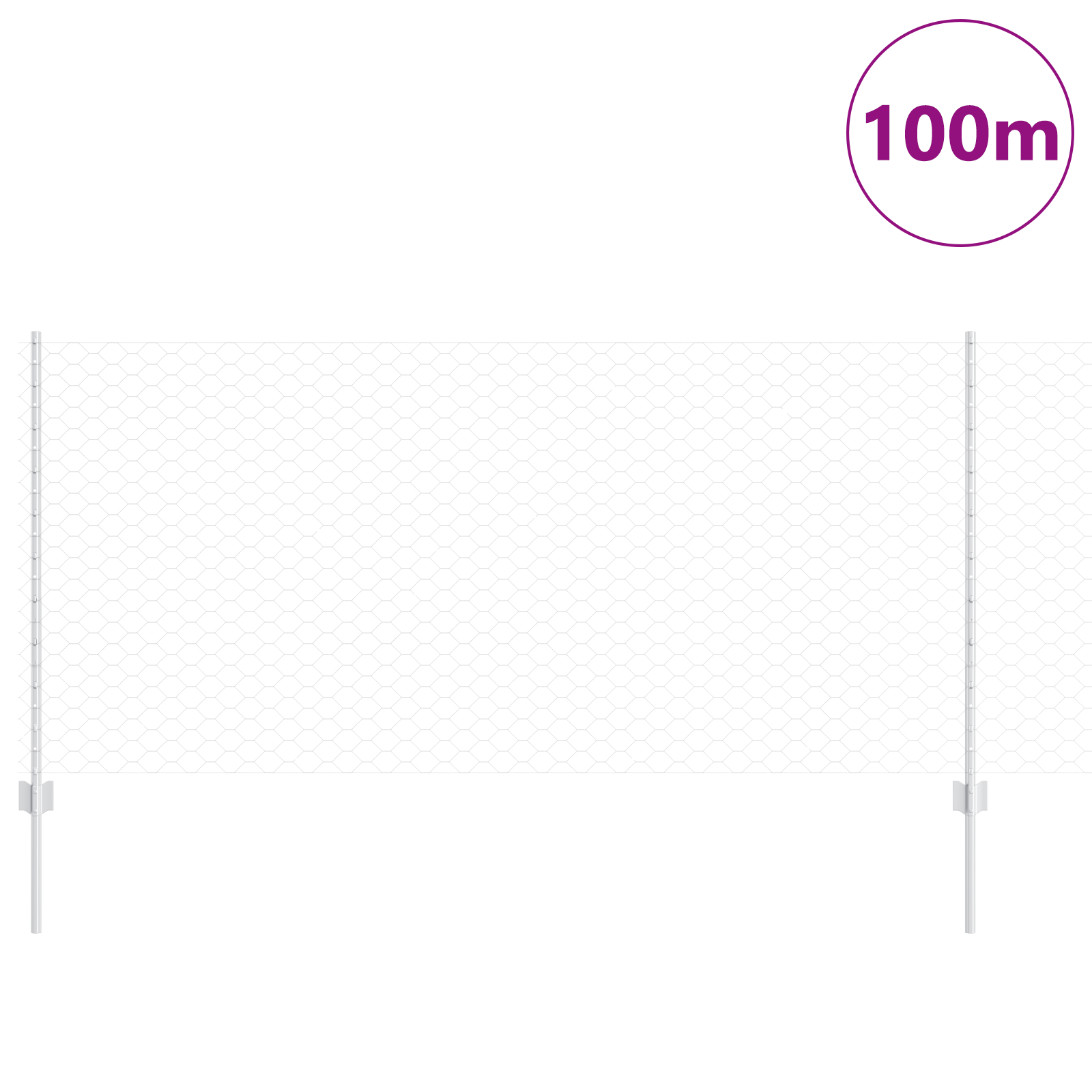 Fence Posts 22 pcs U-Channel 100 cm Galvanised Steel - Image 3