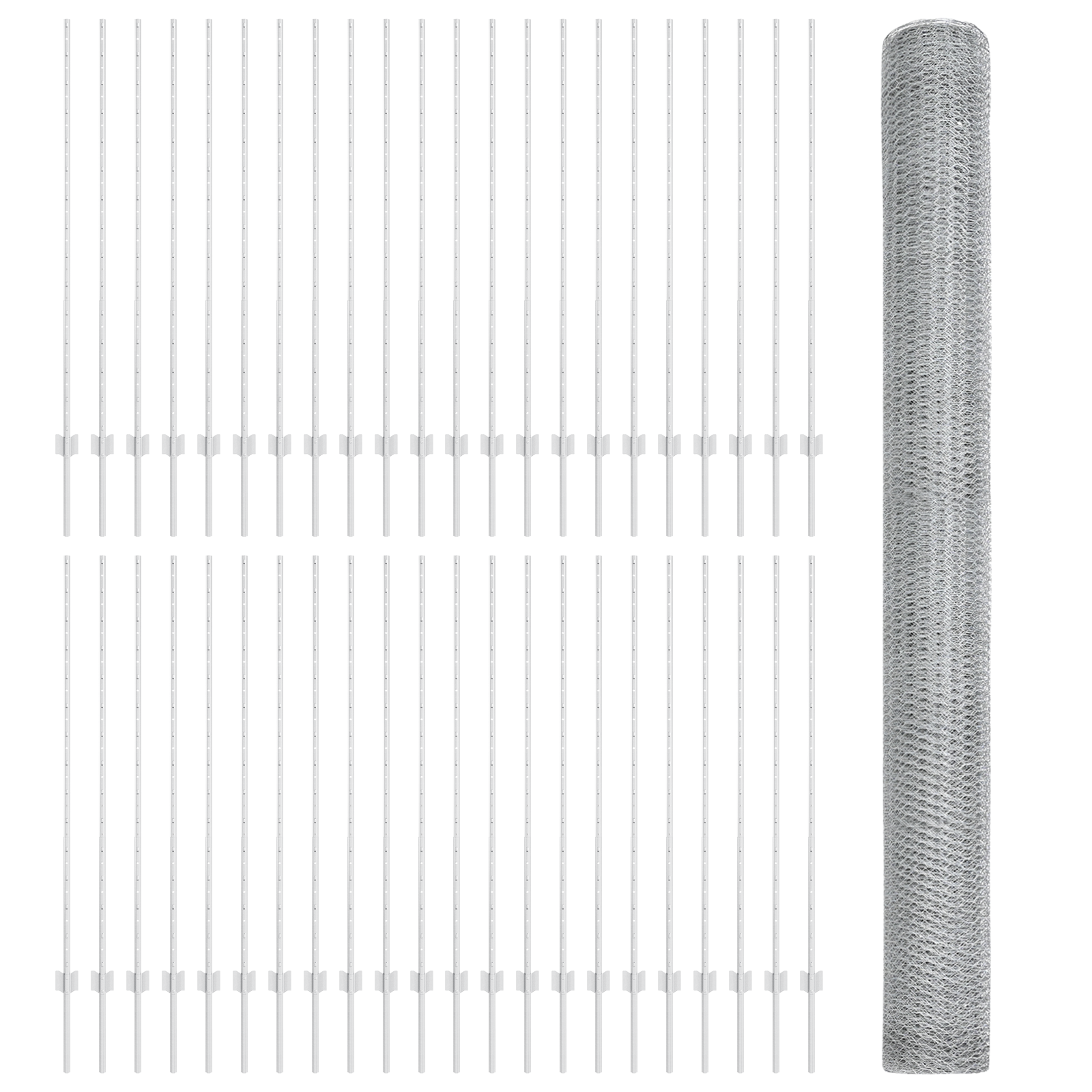 Fence Posts 22 pcs U-Channel 140 cm Galvanised Steel - Image 4