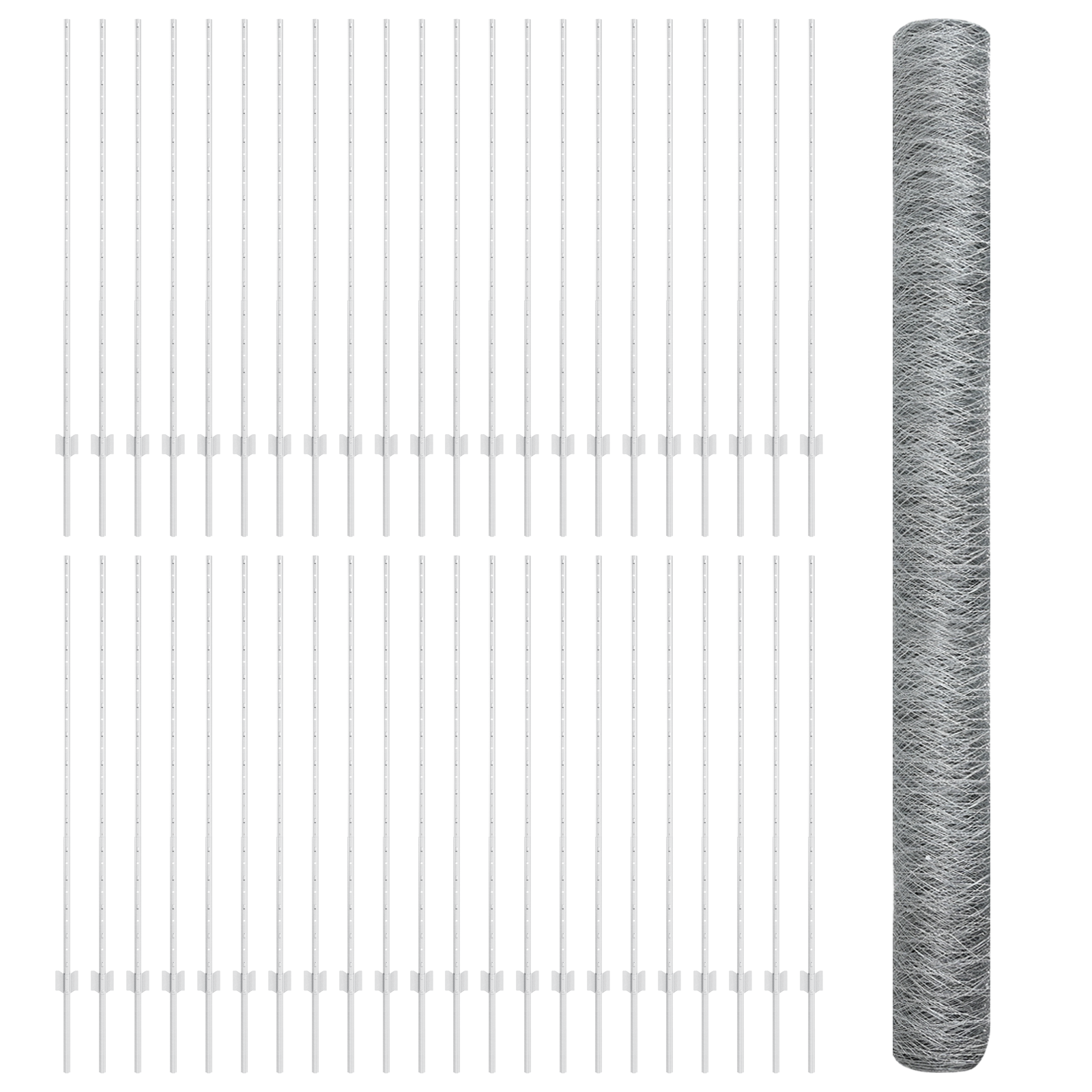 Fence Posts 22 pcs U-Channel 140 cm Galvanised Steel - Image 4