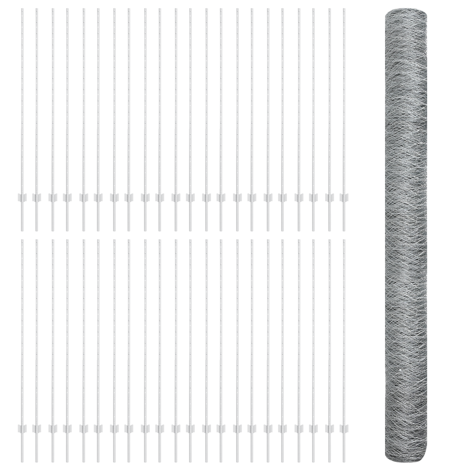 Fence Posts 22 pcs U-Channel 150 cm Galvanised Steel - Image 4