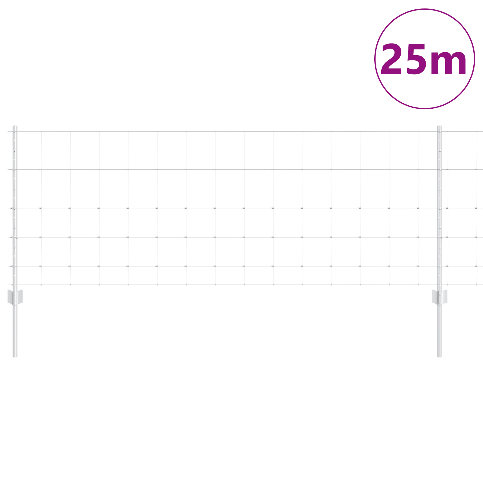 Fence Posts 11 pcs U-Channel 80 cm Galvanized Steel - Image 3