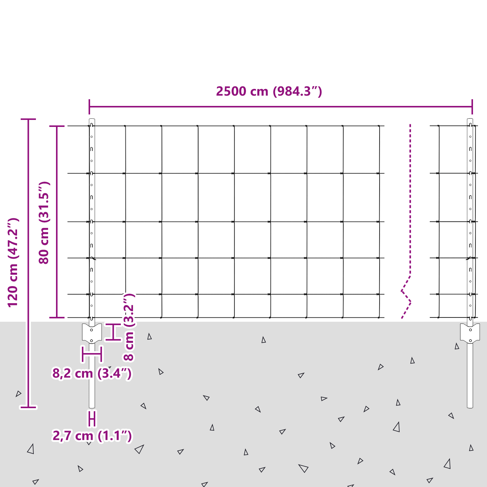 Fence Posts 11 pcs U-Channel 80 cm Galvanized Steel - Image 10