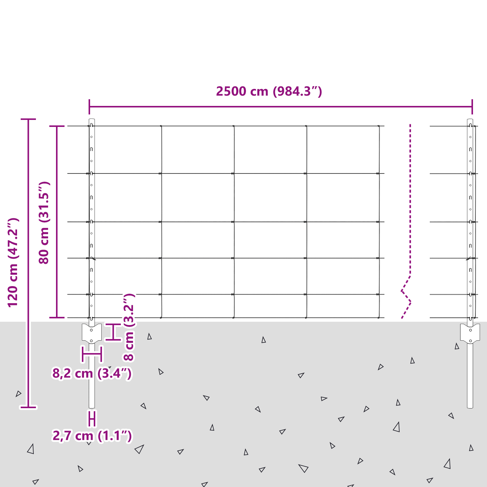 Fence Posts 11 pcs U-Channel 80 cm Galvanized Steel - Image 10