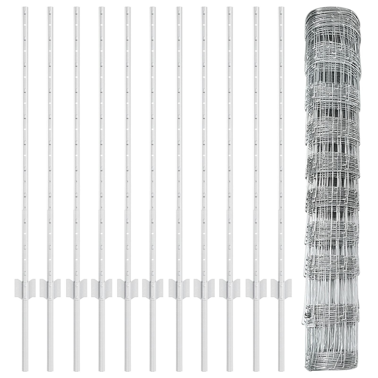 Fence Posts 22 pcs U-Channel 100 cm Galvanised Steel - Image 5