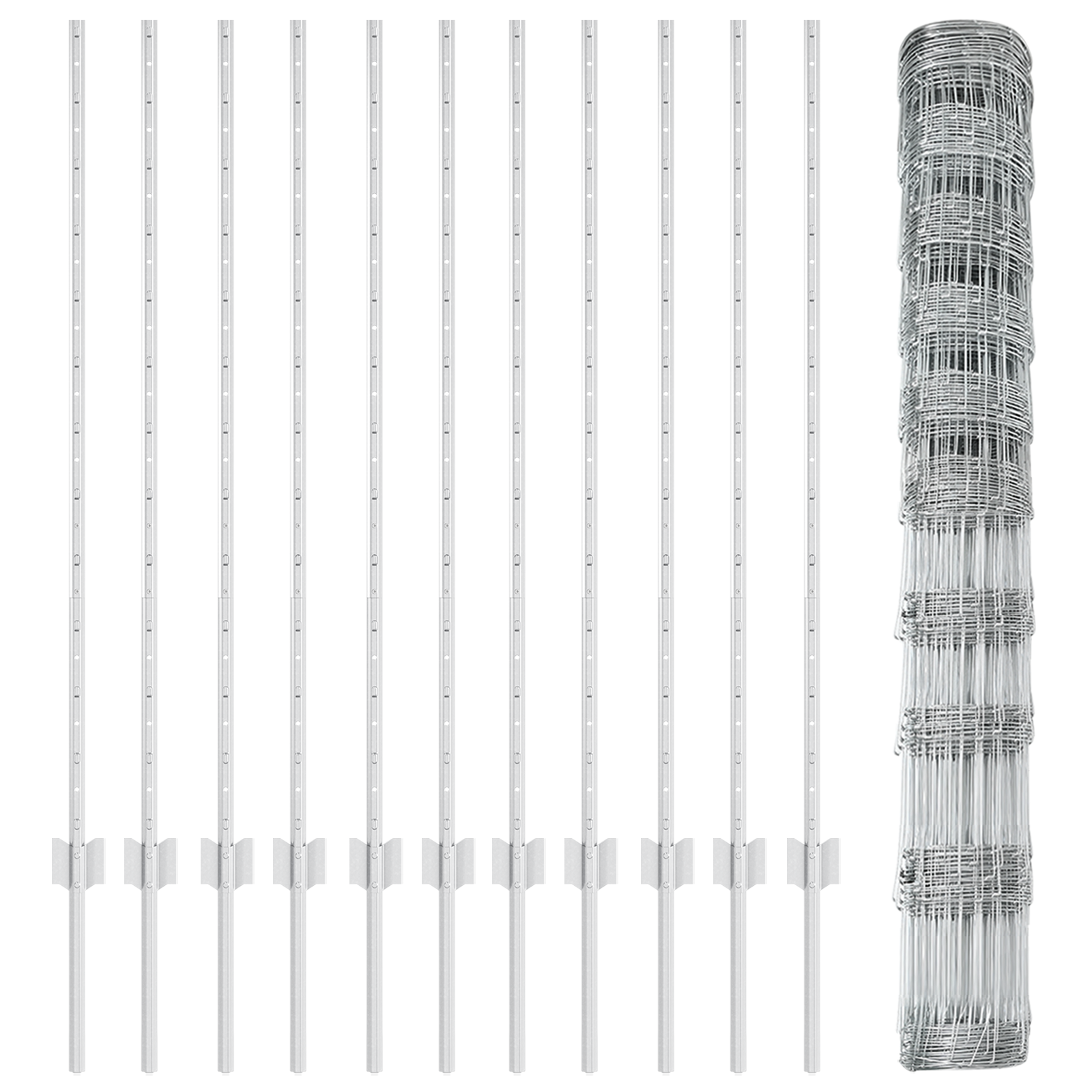 Fence Posts 22 pcs U-Channel 120 cm Galvanised Steel - Image 5