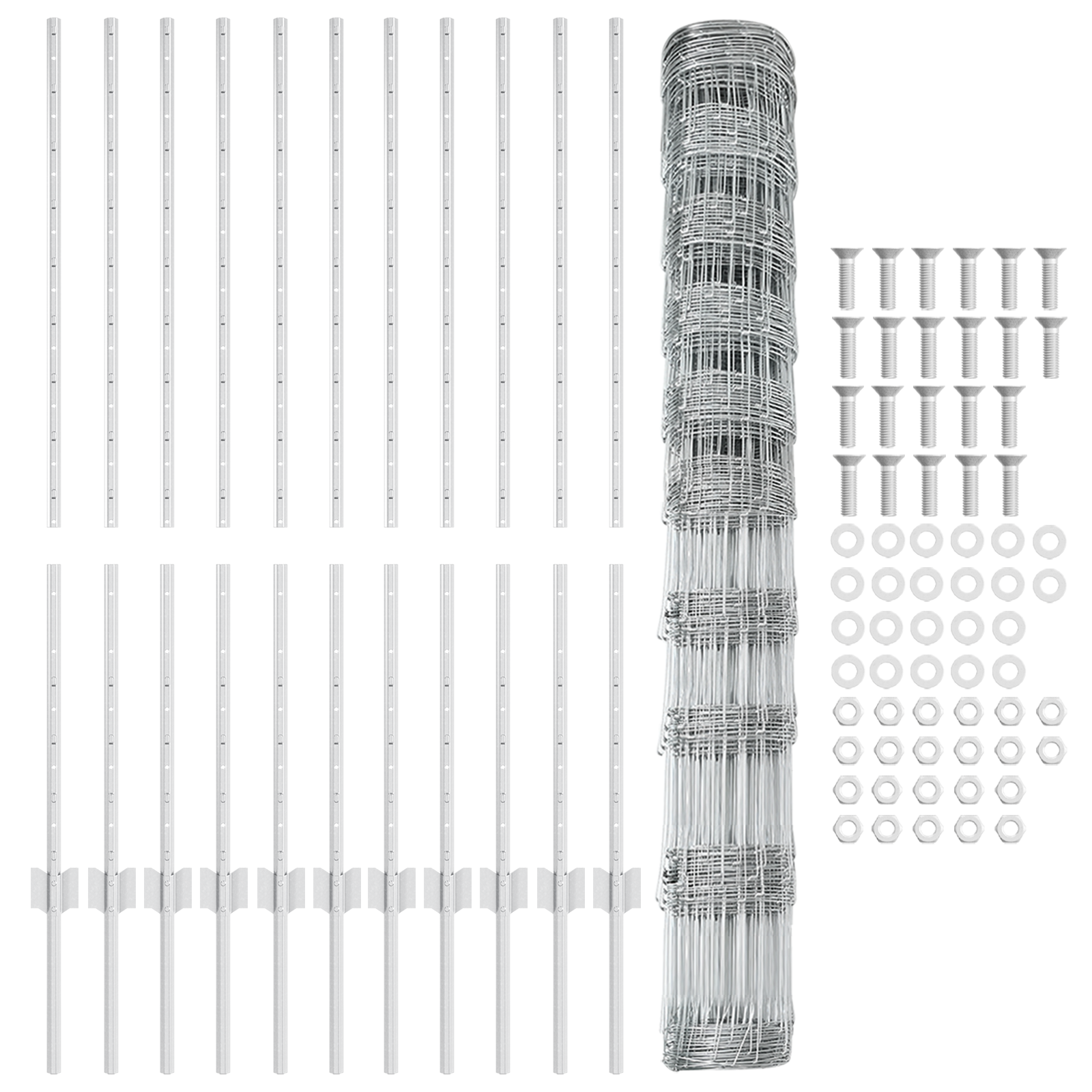 Fence Posts 22 pcs U-Channel 120 cm Galvanised Steel - Image 4
