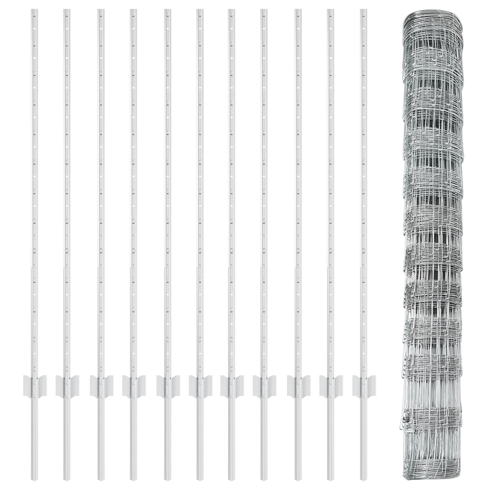 Fence Posts 22 pcs U-Channel 120 cm Galvanised Steel - Image 5