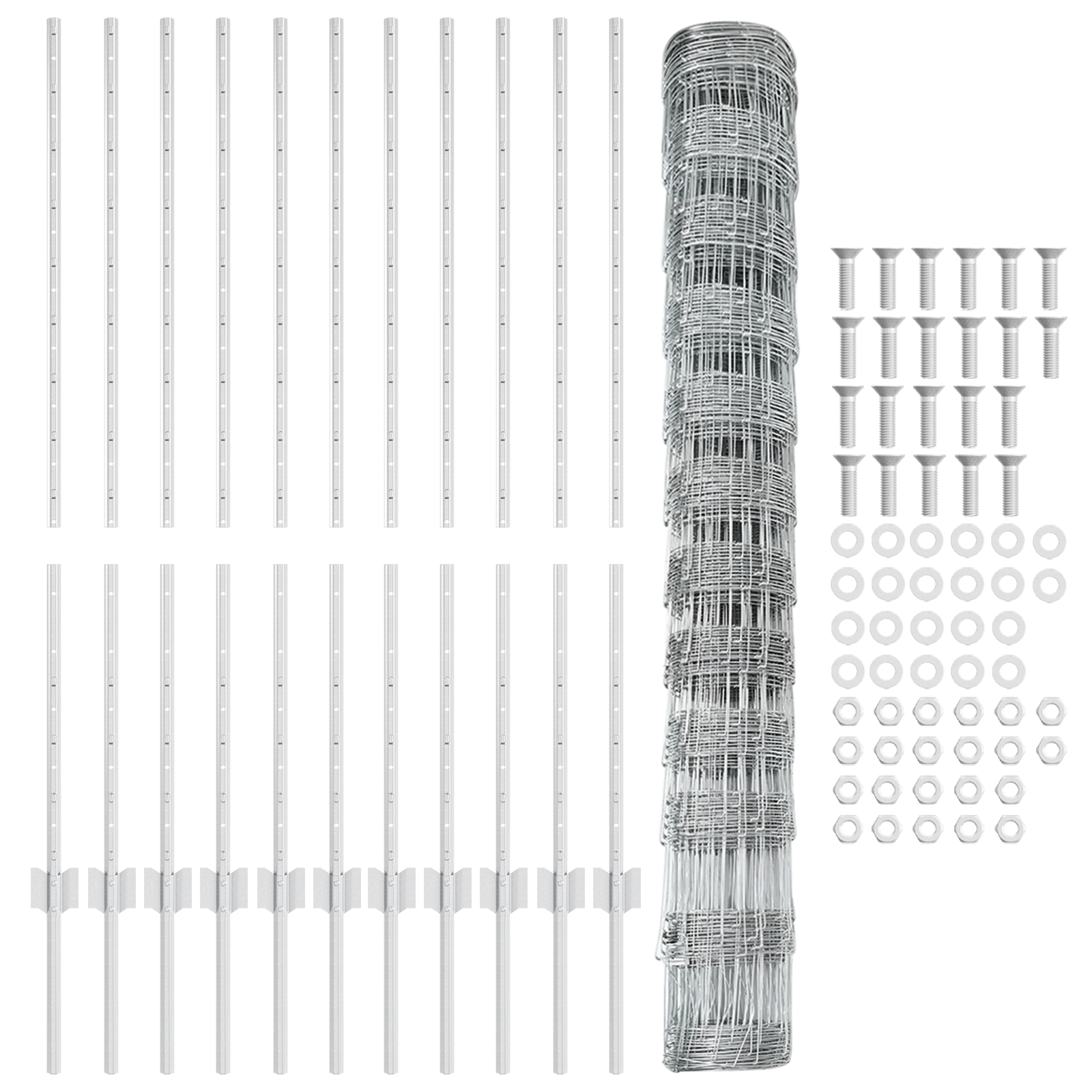 Fence Posts 22 pcs U-Channel 120 cm Galvanised Steel - Image 4