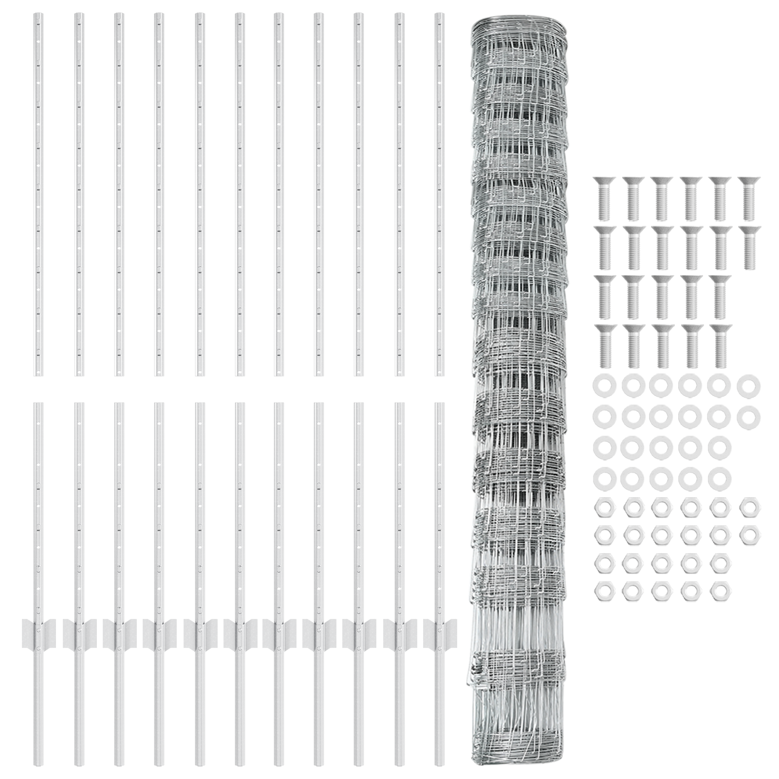 Fence Posts 22 pcs U-Channel 120 cm Galvanised Steel - Image 4