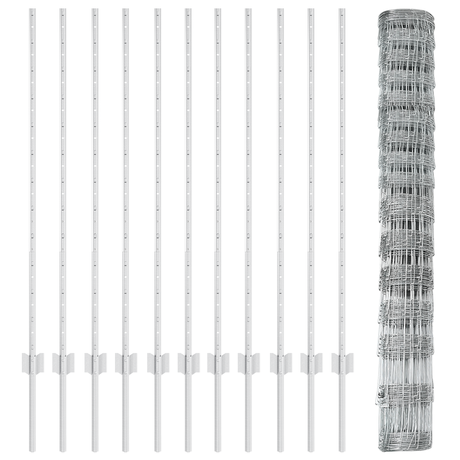 Fence Posts 22 pcs U-Channel 120 cm Galvanised Steel - Image 5