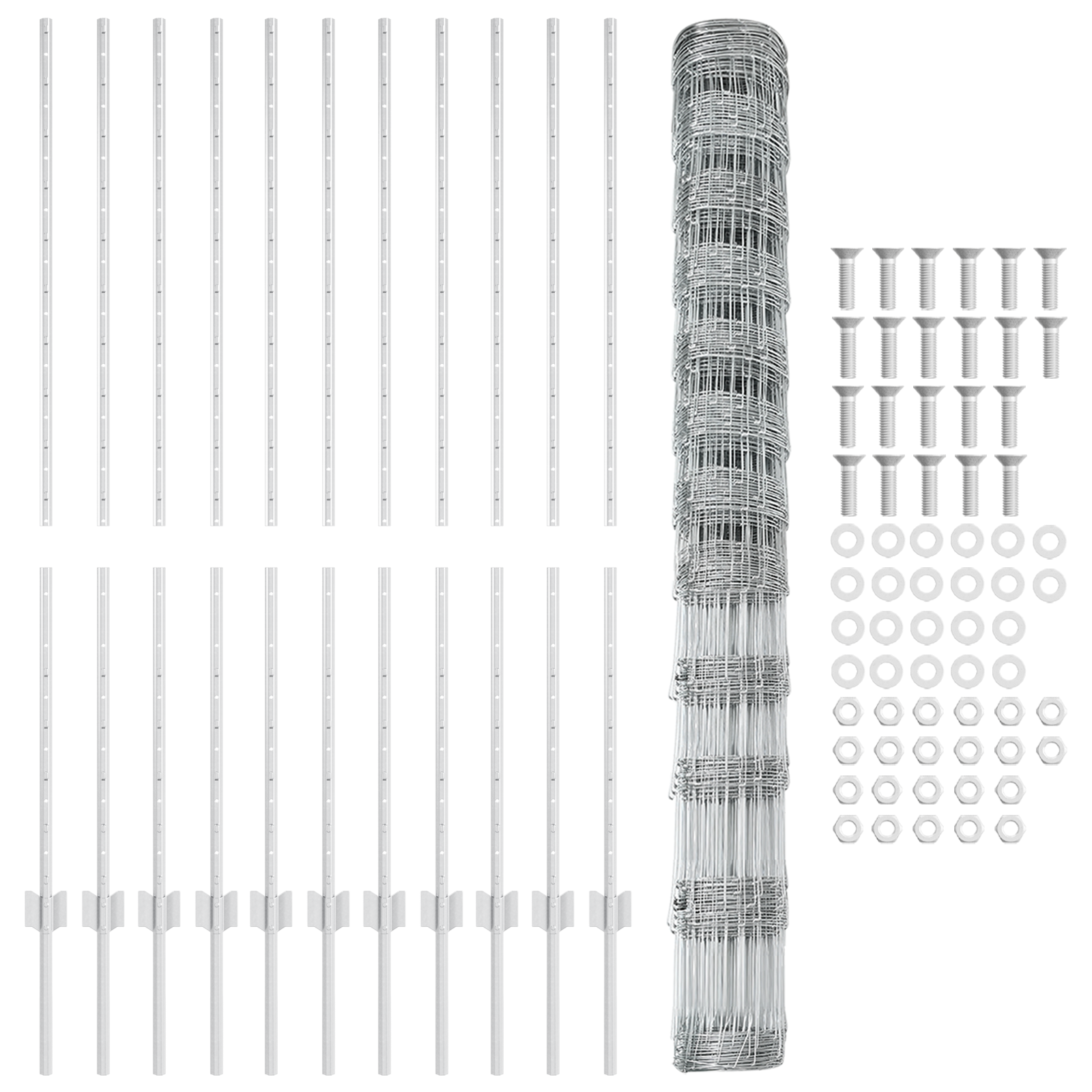 Fence Posts 22 pcs U-Channel 140 cm Galvanised Steel - Image 4