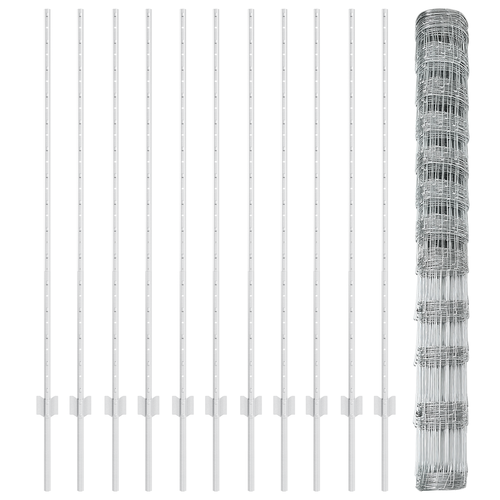 Fence Posts 22 pcs U-Channel 140 cm Galvanised Steel - Image 5