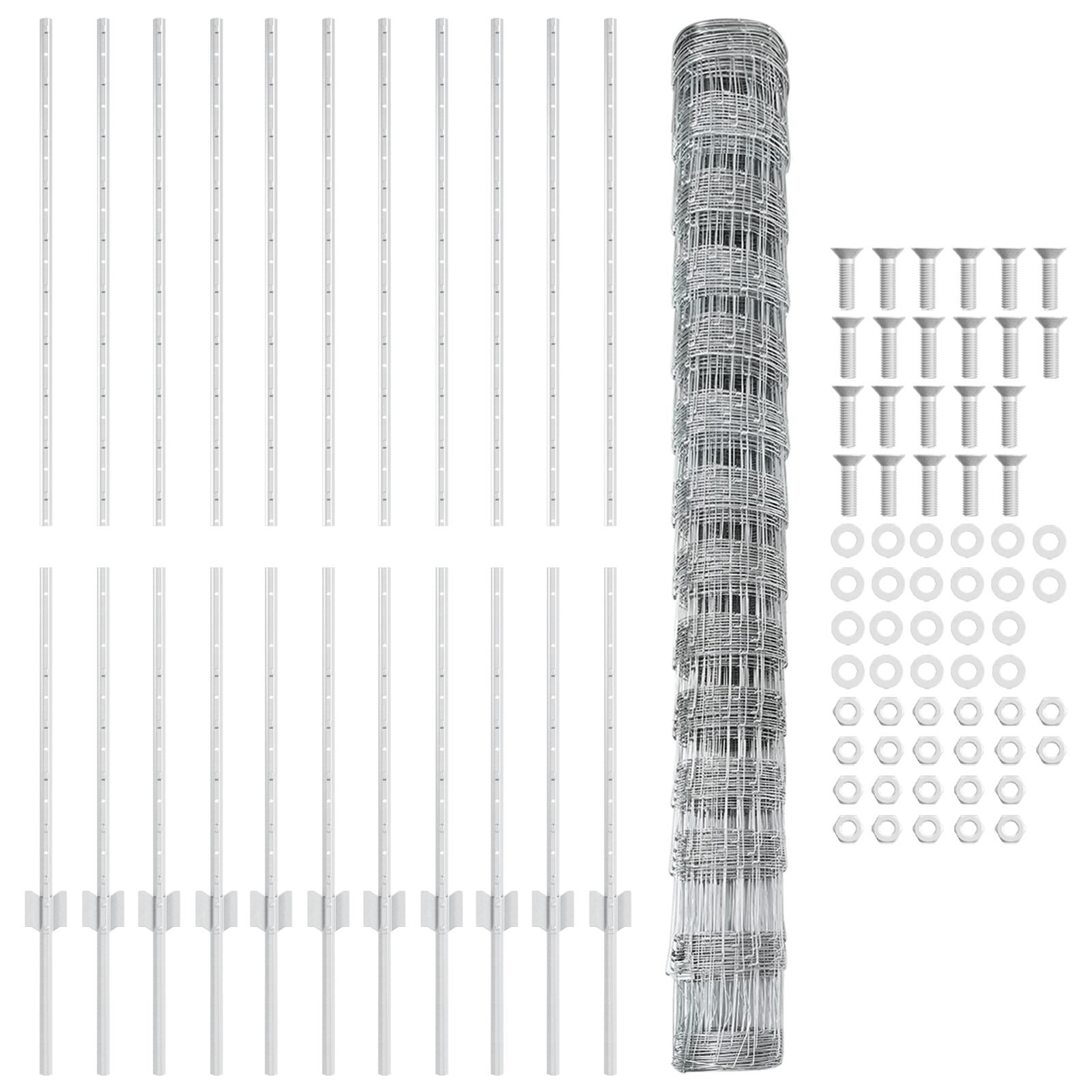 Fence Posts 22 pcs U-Channel 140 cm Galvanised Steel - Image 4
