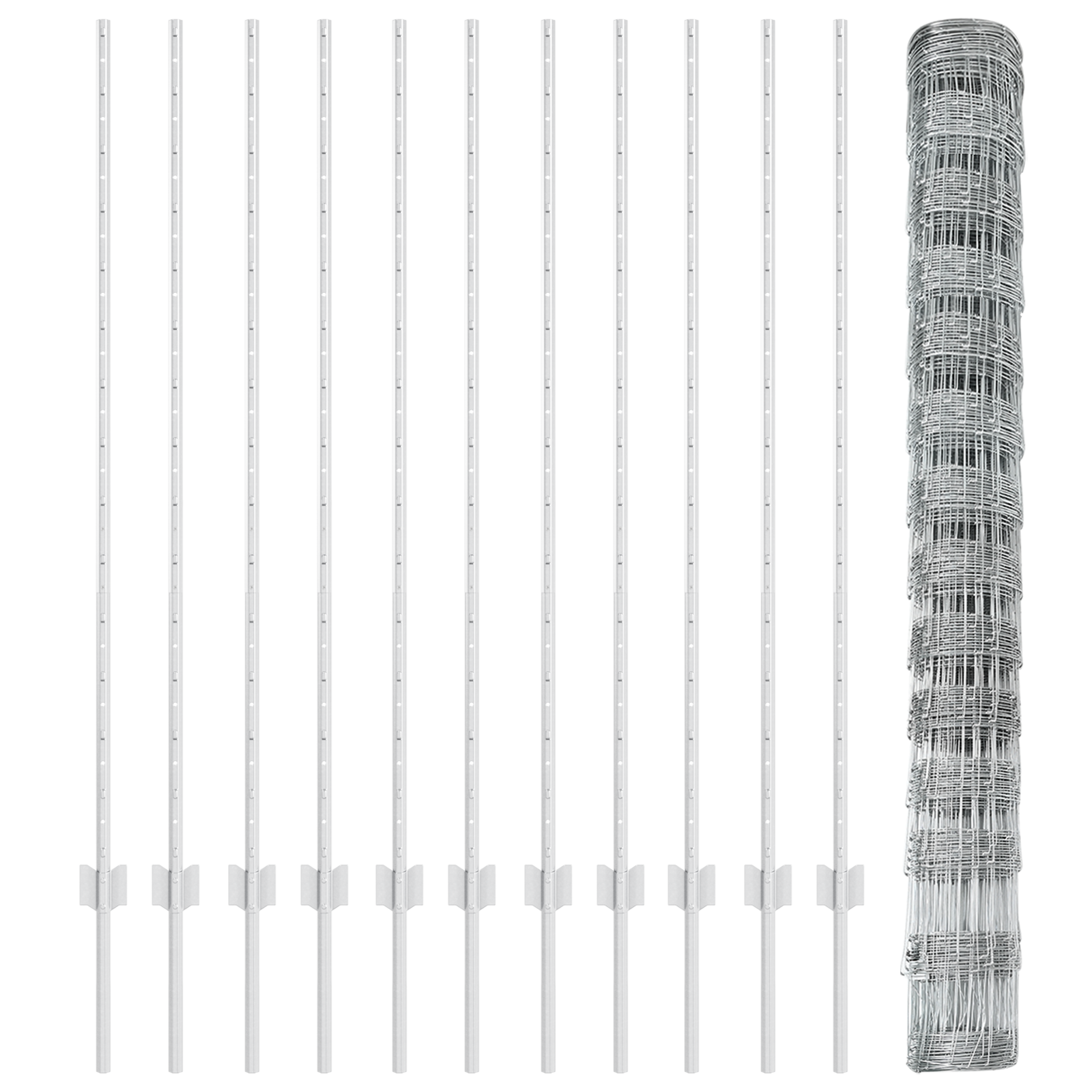 Fence Posts 22 pcs U-Channel 140 cm Galvanised Steel - Image 5