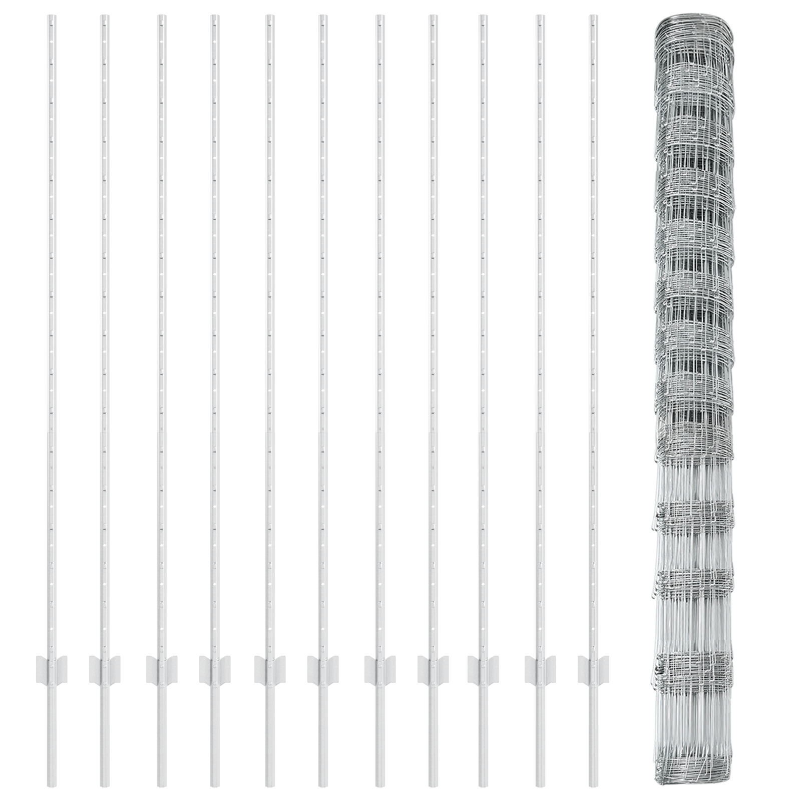 Fence Posts 22 pcs U-Channel 150 cm Galvanised Steel - Image 5
