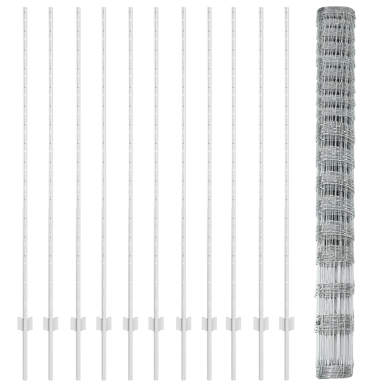 Fence Posts 22 pcs U-Channel 150 cm Galvanised Steel - Image 5