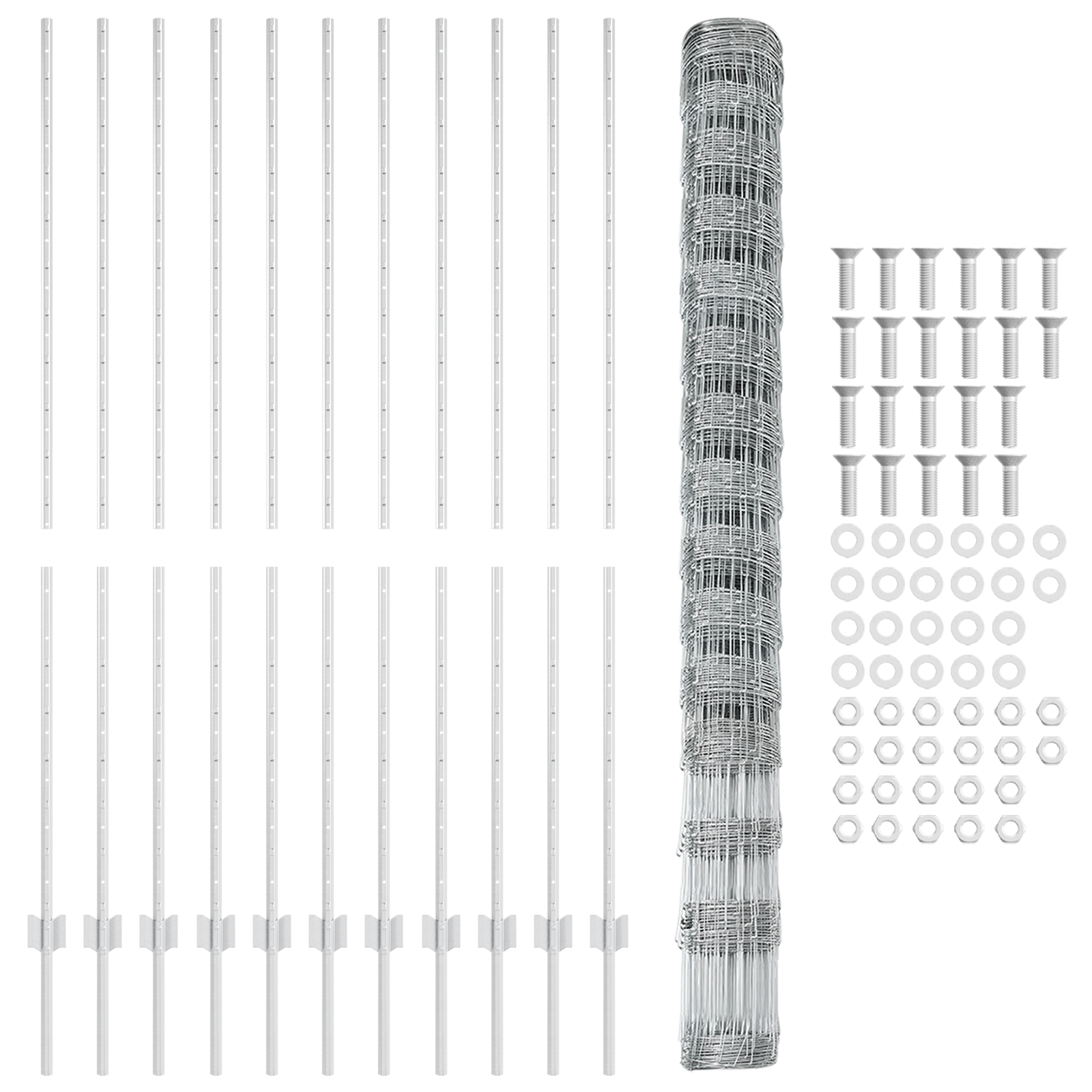 Fence Posts 22 pcs U-Channel 160 cm Galvanised Steel - Image 4