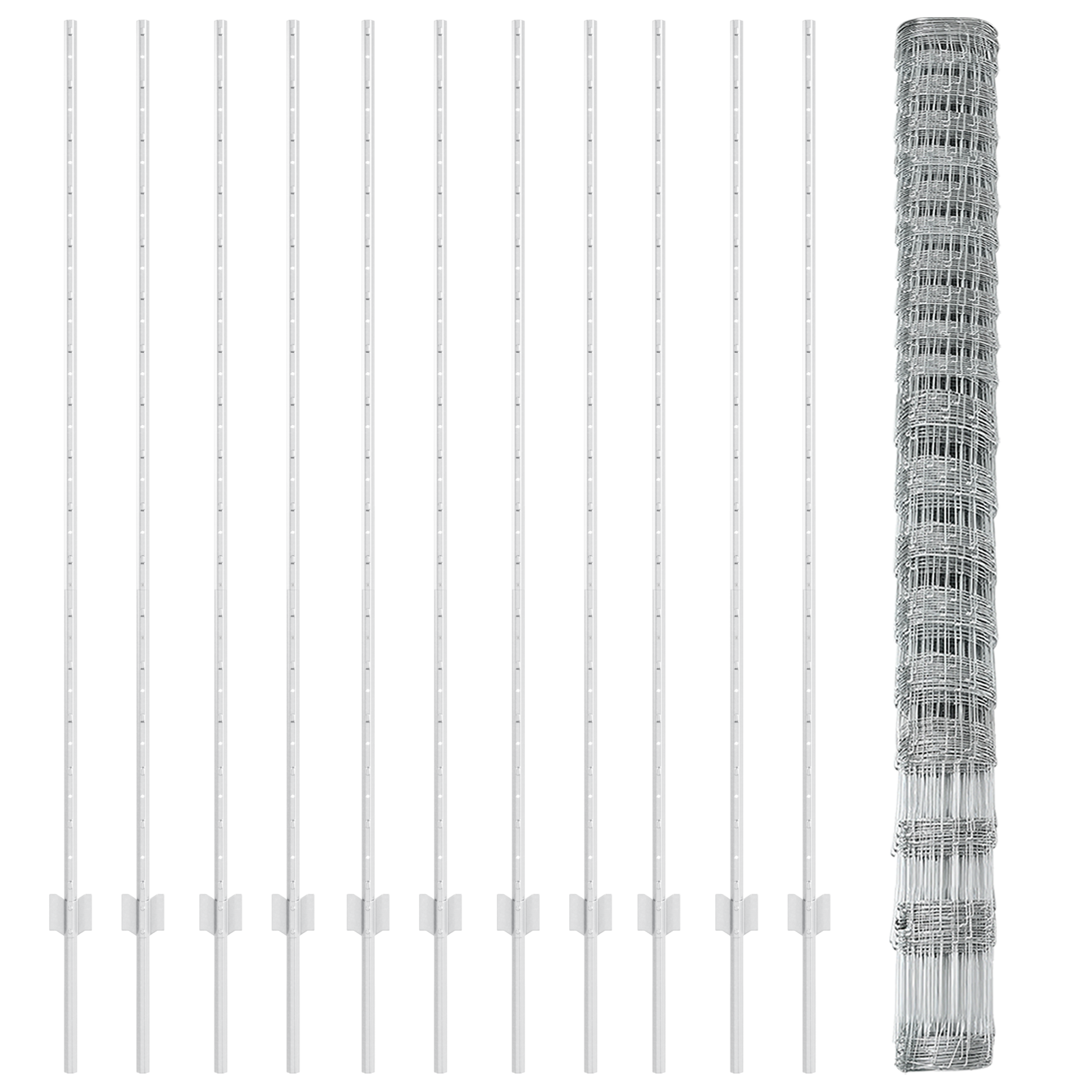 Fence Posts 22 pcs U-Channel 160 cm Galvanised Steel - Image 5
