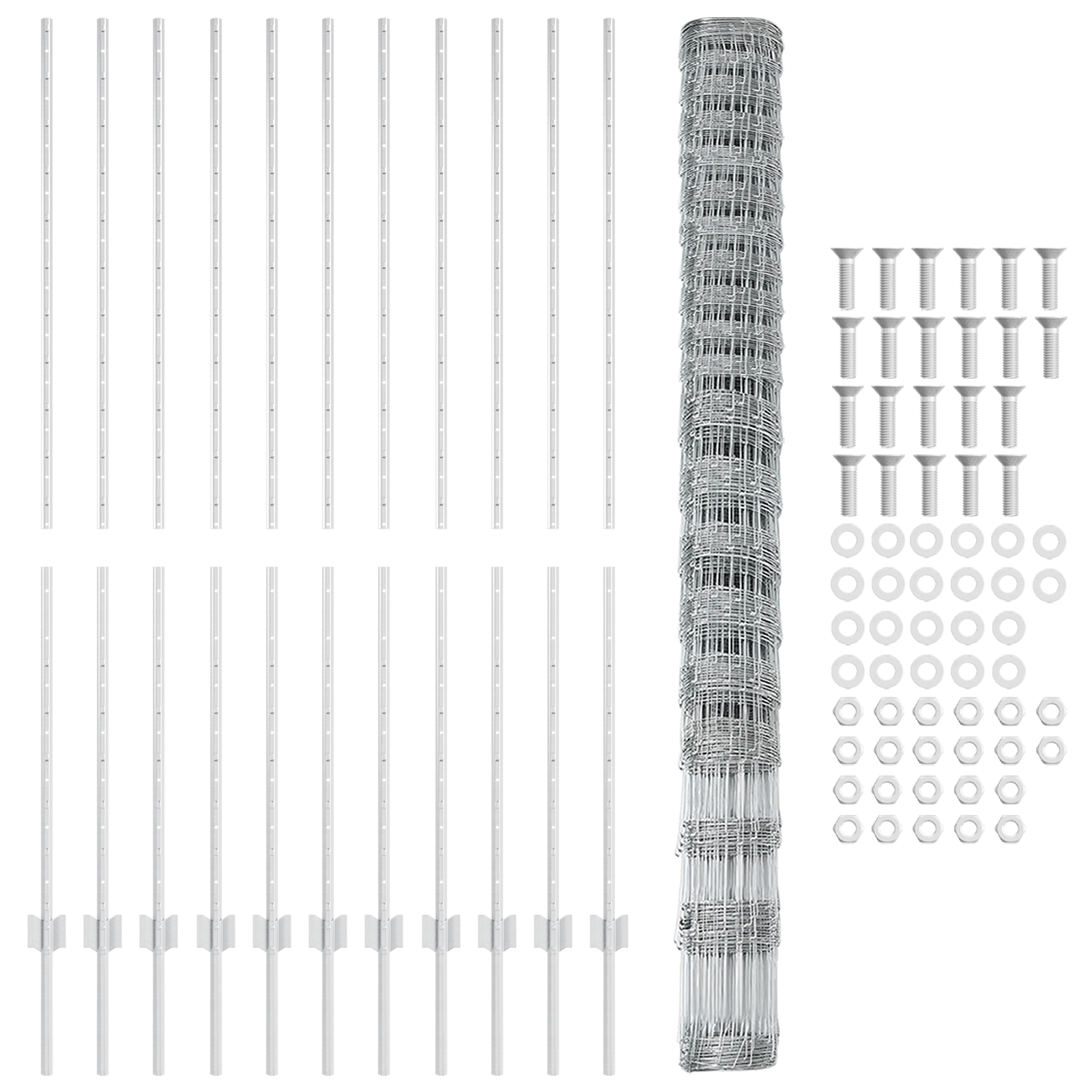 Fence Posts 22 pcs U-Channel 160 cm Galvanised Steel - Image 4