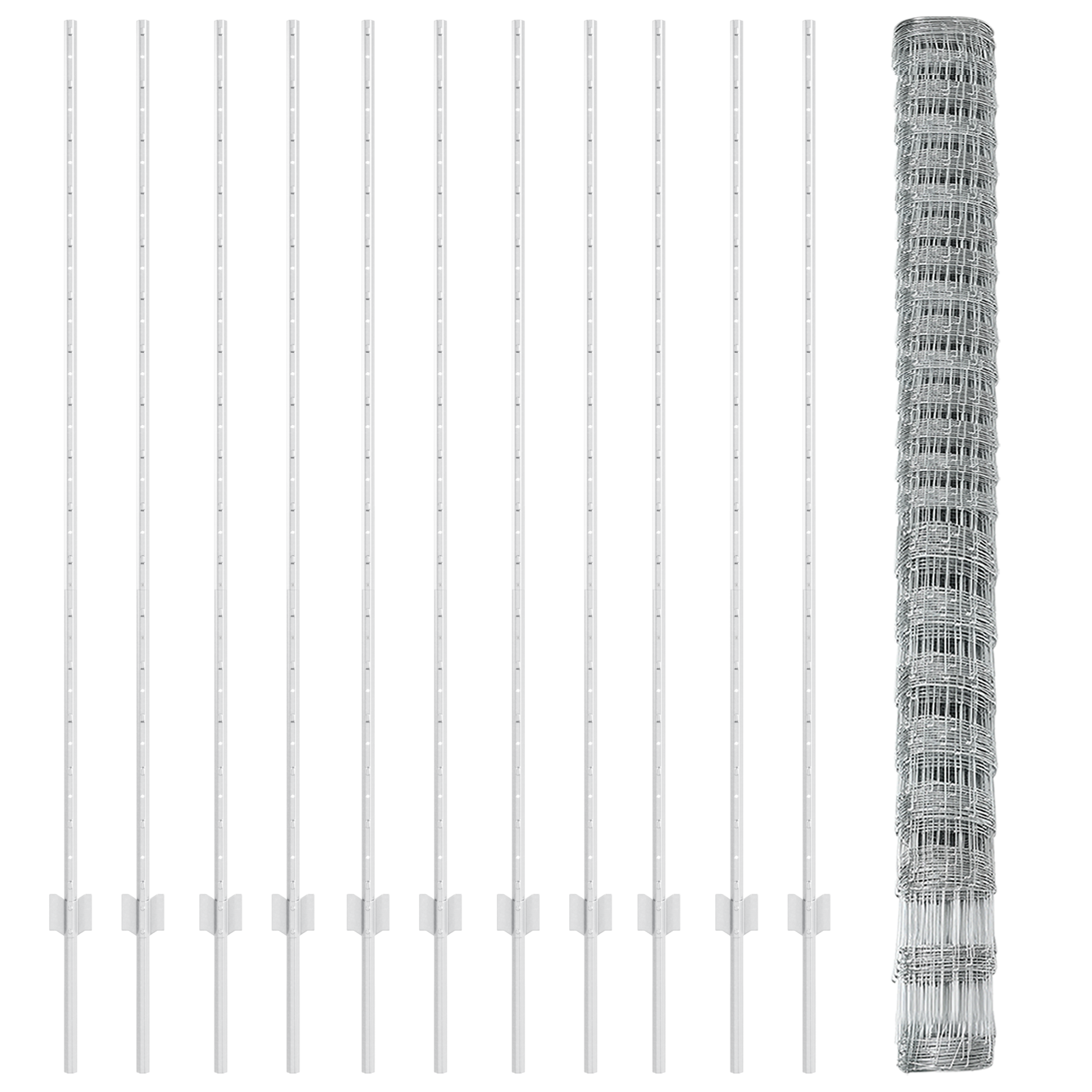 Fence Posts 22 pcs U-Channel 160 cm Galvanised Steel - Image 5
