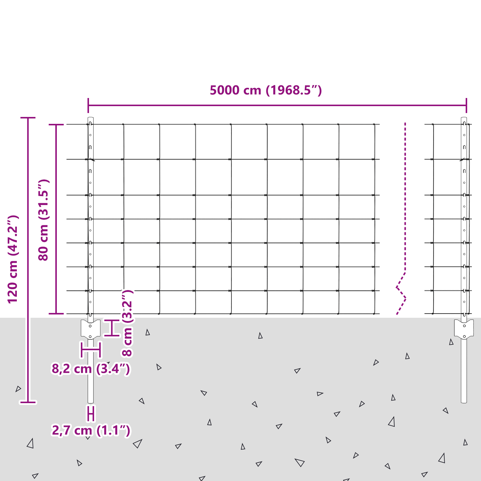 Fence Posts 11 pcs U-Channel 80 cm Galvanized Steel - Image 10