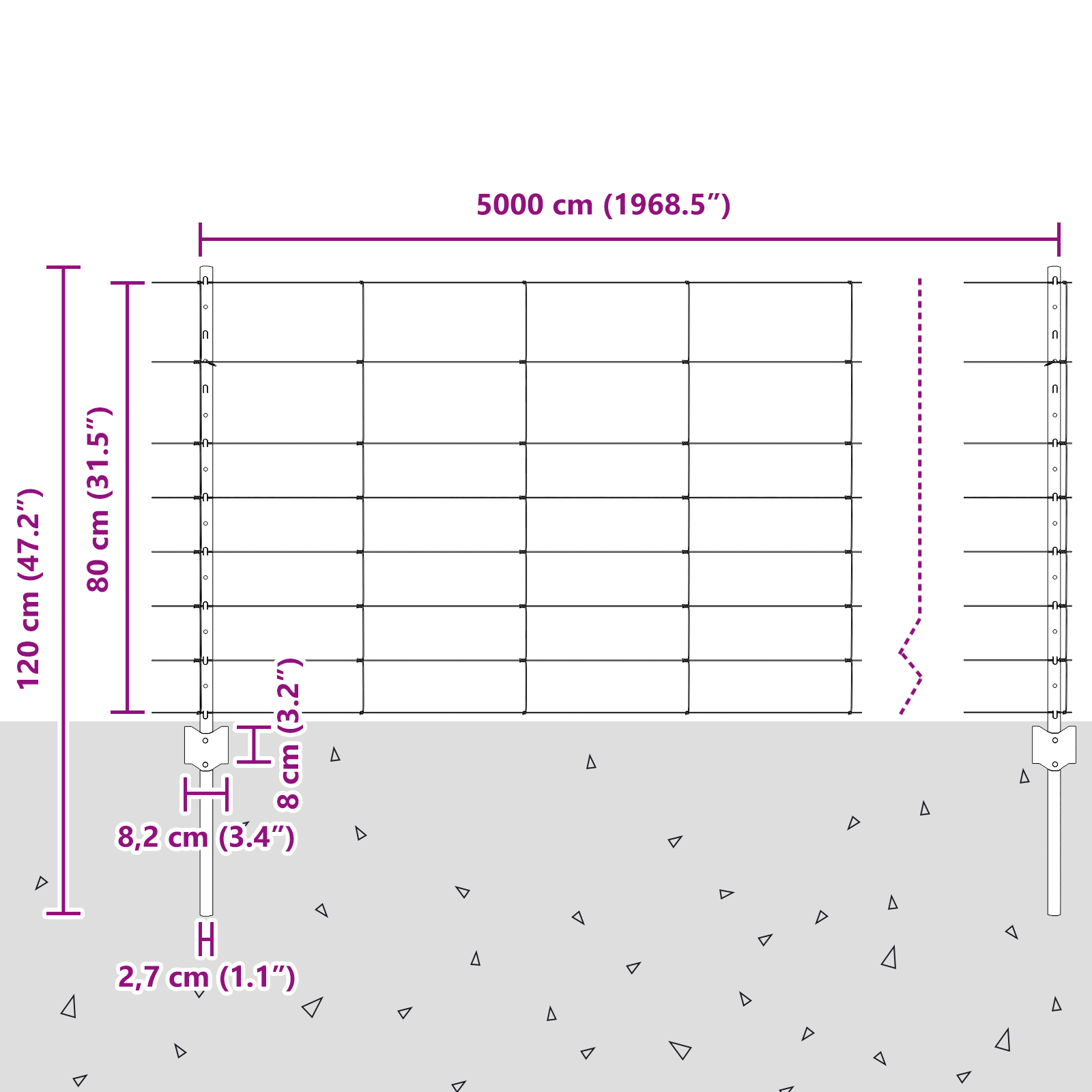 Fence Posts 11 pcs U-Channel 80 cm Galvanized Steel - Image 10