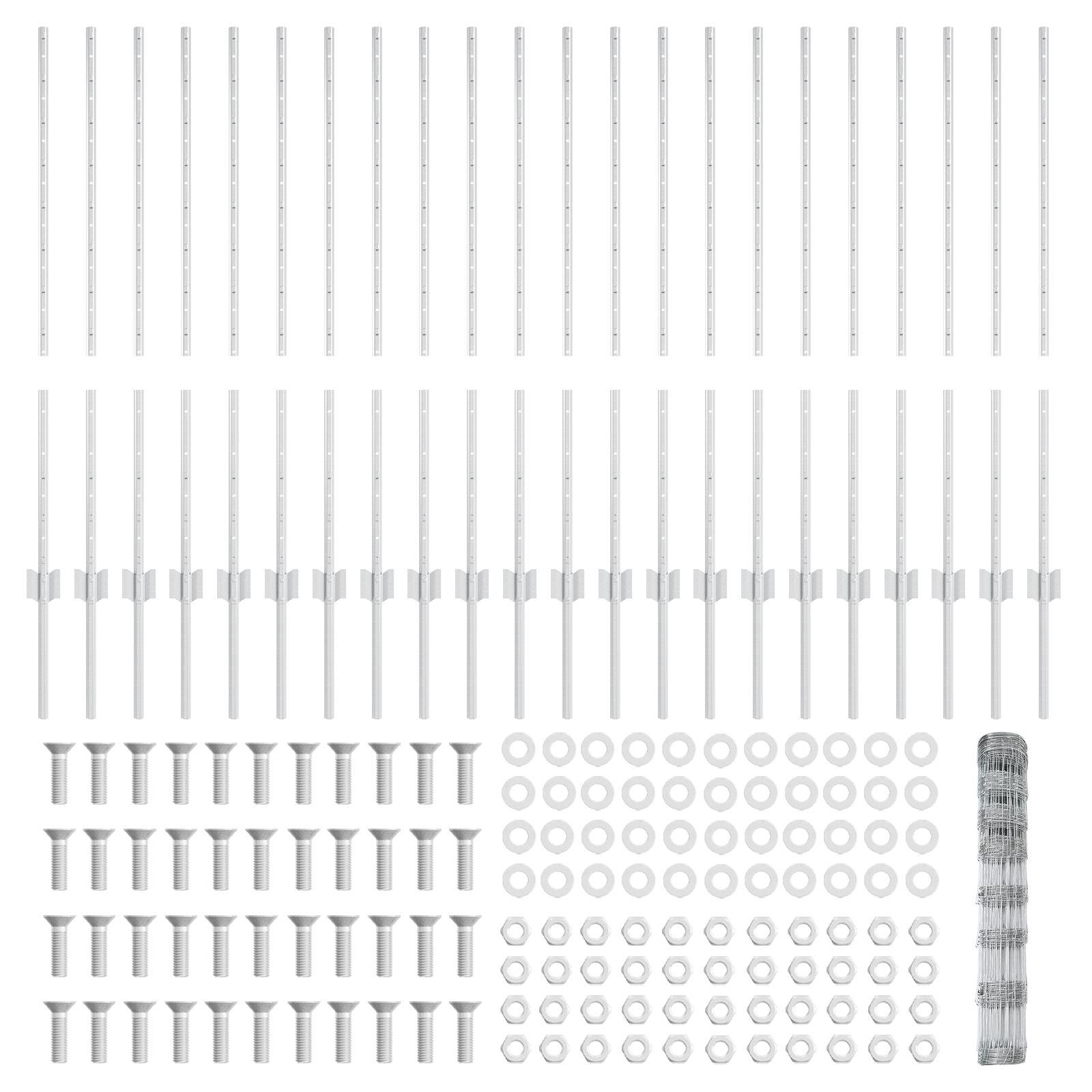 Fence Posts 22 pcs U-Channel 100 cm Galvanised Steel - Image 4
