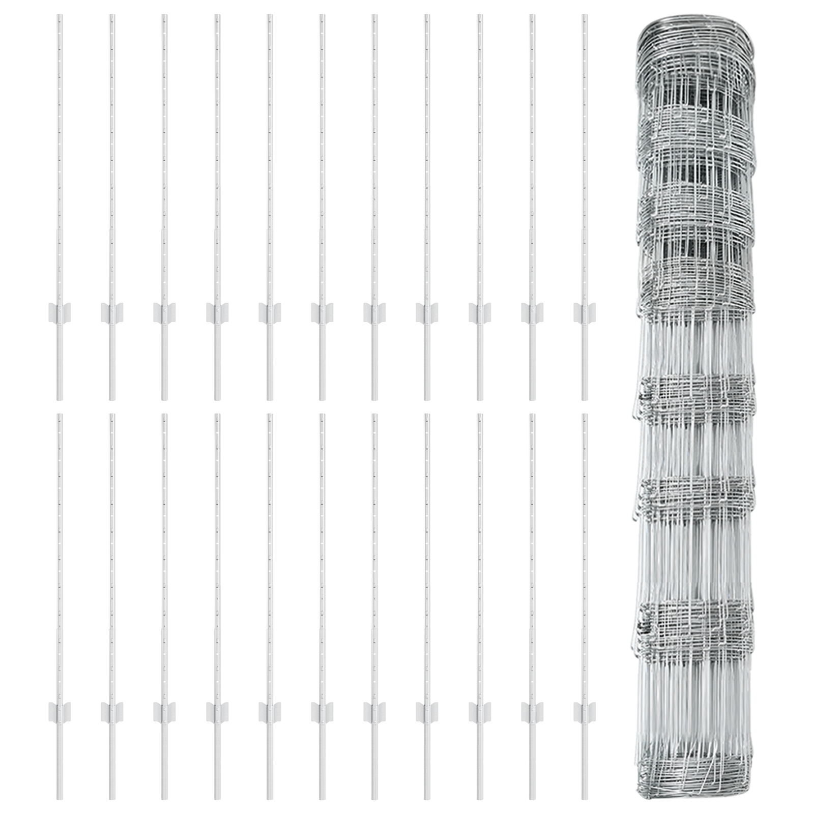 Fence Posts 22 pcs U-Channel 100 cm Galvanised Steel - Image 5