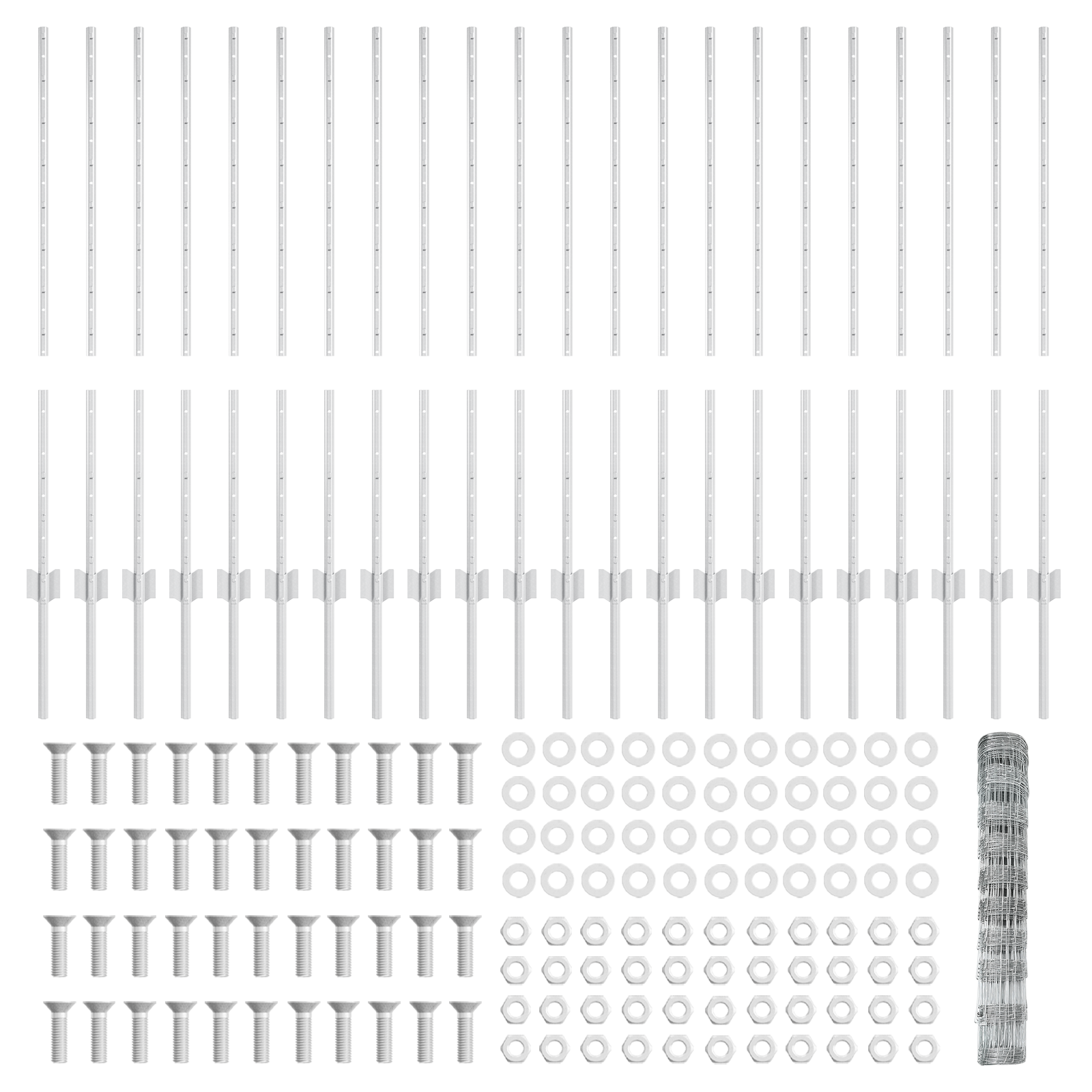 Fence Posts 22 pcs U-Channel 100 cm Galvanised Steel - Image 4