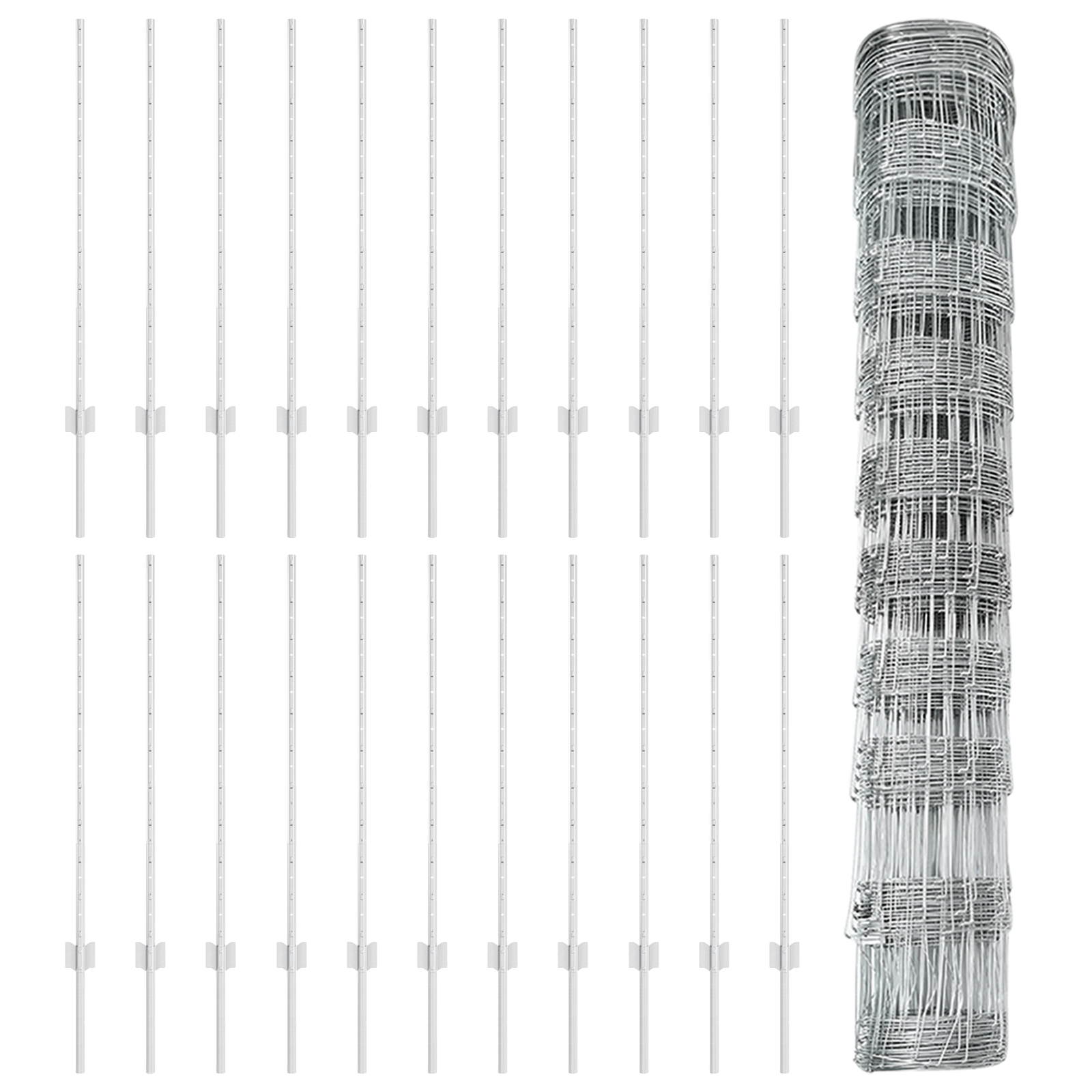 Fence Posts 22 pcs U-Channel 100 cm Galvanised Steel - Image 5