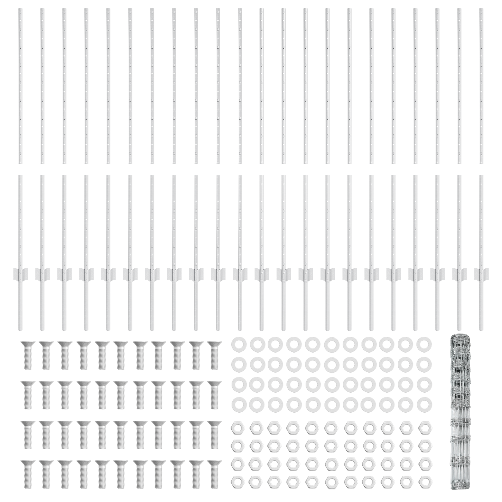 Fence Posts 22 pcs U-Channel 120 cm Galvanised Steel - Image 4