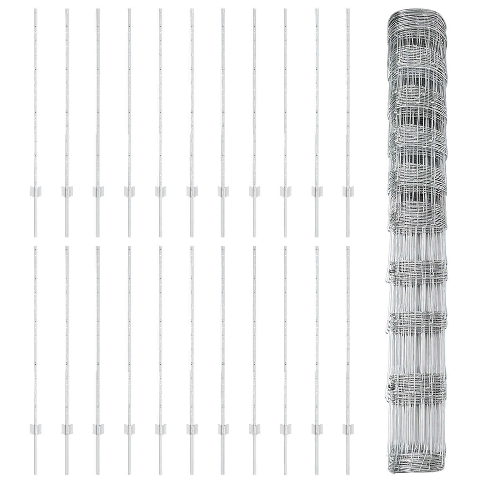 Fence Posts 22 pcs U-Channel 120 cm Galvanised Steel - Image 5