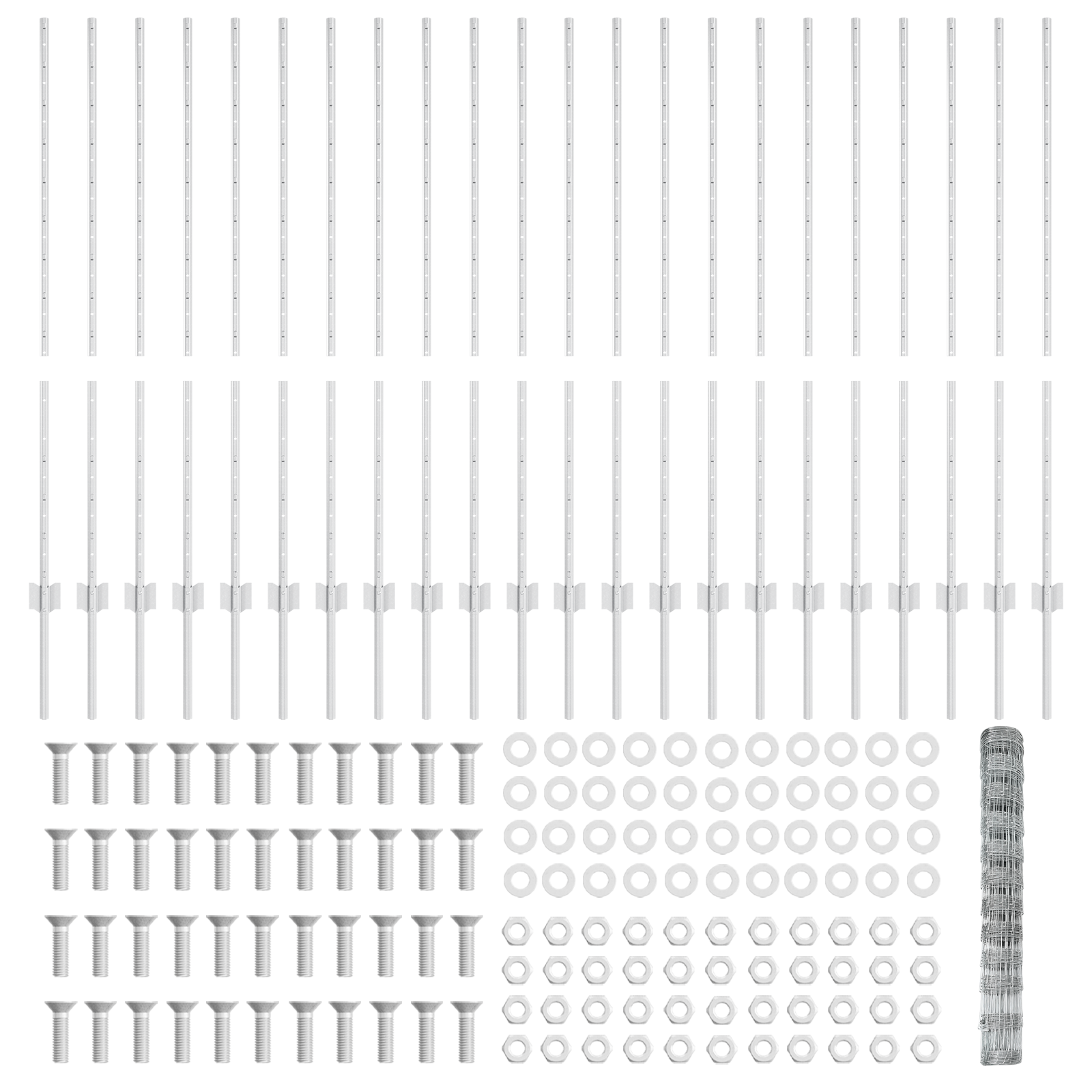 Fence Posts 22 pcs U-Channel 120 cm Galvanised Steel - Image 4