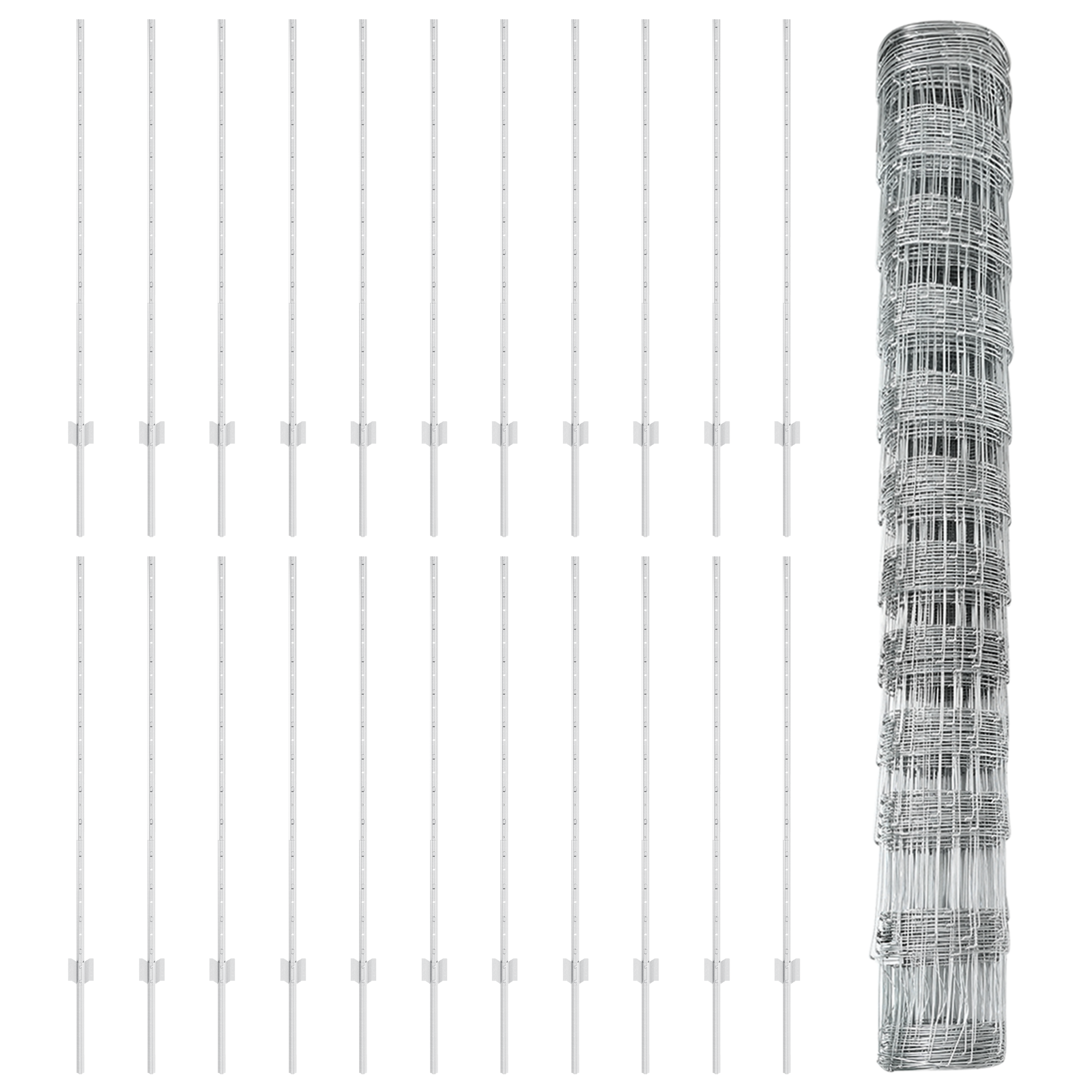 Fence Posts 22 pcs U-Channel 120 cm Galvanised Steel - Image 5
