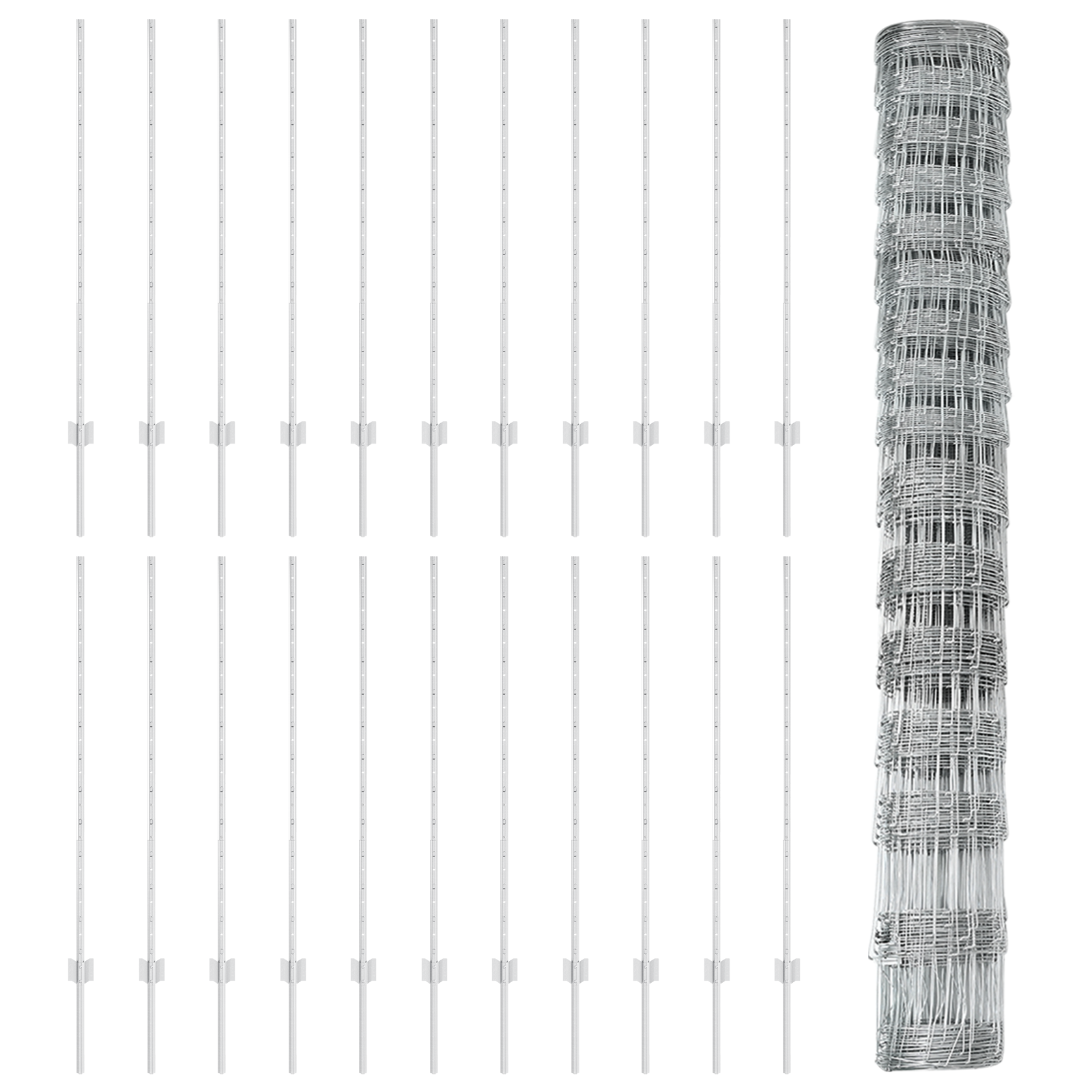 Fence Posts 22 pcs U-Channel 120 cm Galvanised Steel - Image 5