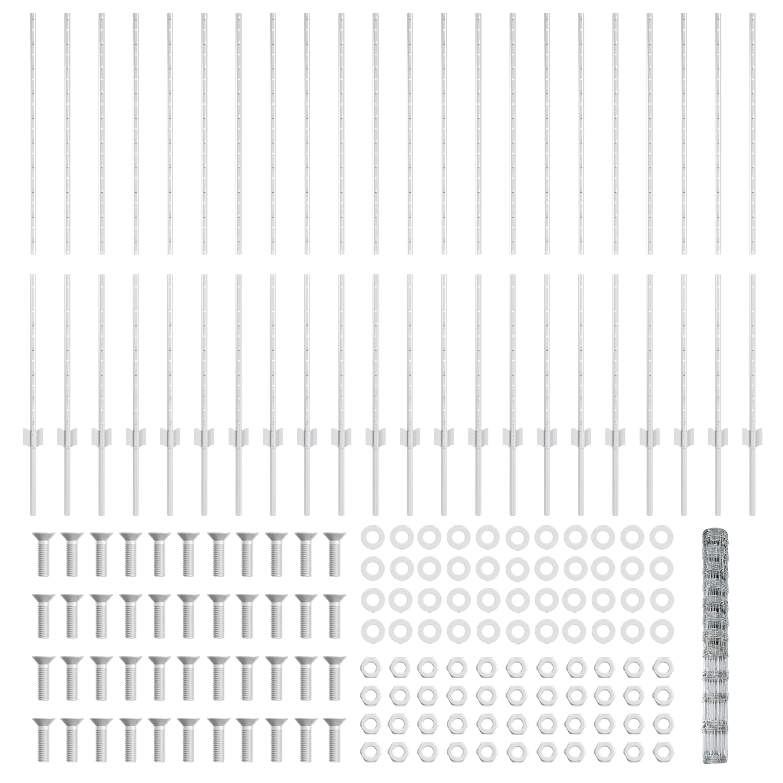 Fence Posts 22 pcs U-Channel 140 cm Galvanised Steel - Image 4
