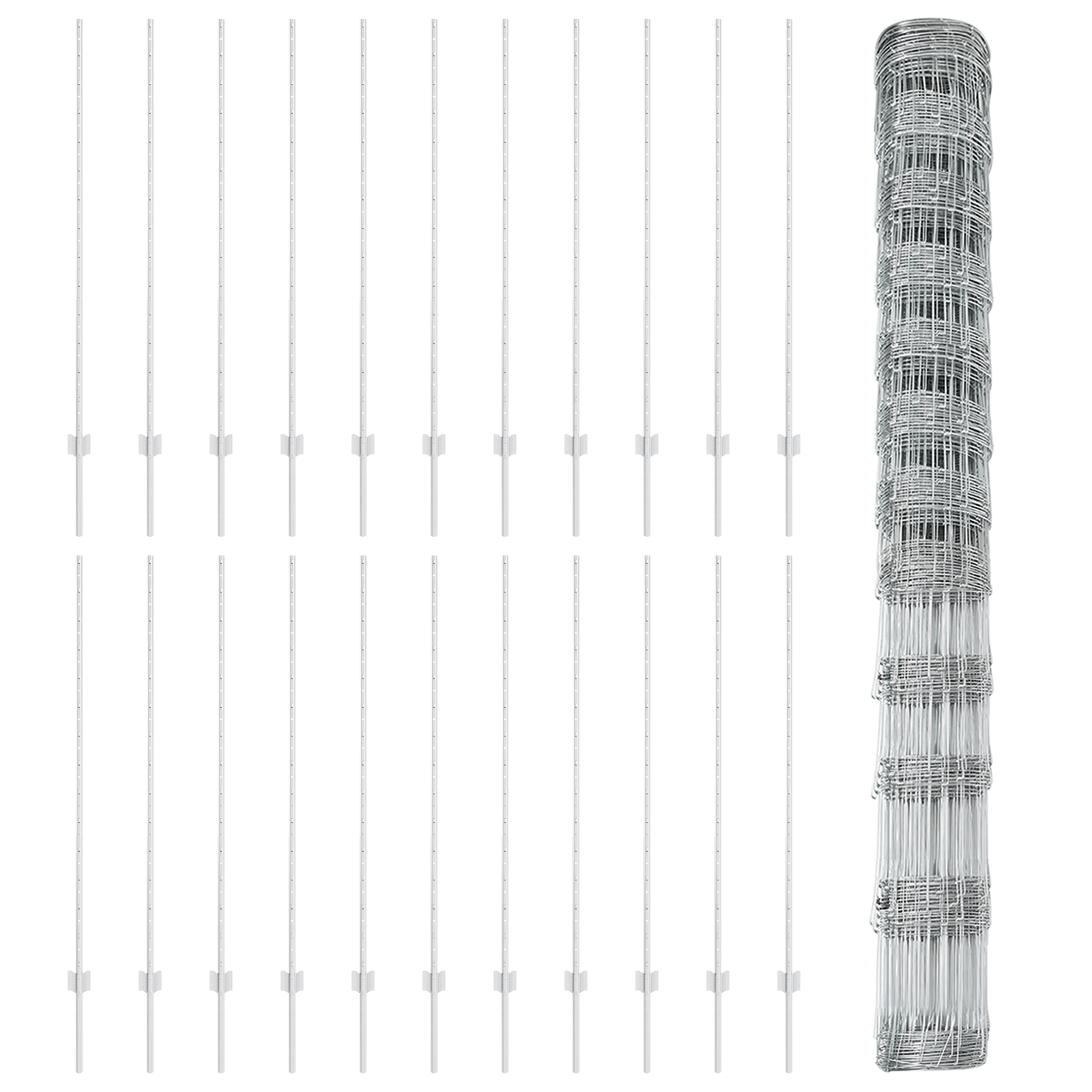 Fence Posts 22 pcs U-Channel 140 cm Galvanised Steel - Image 5