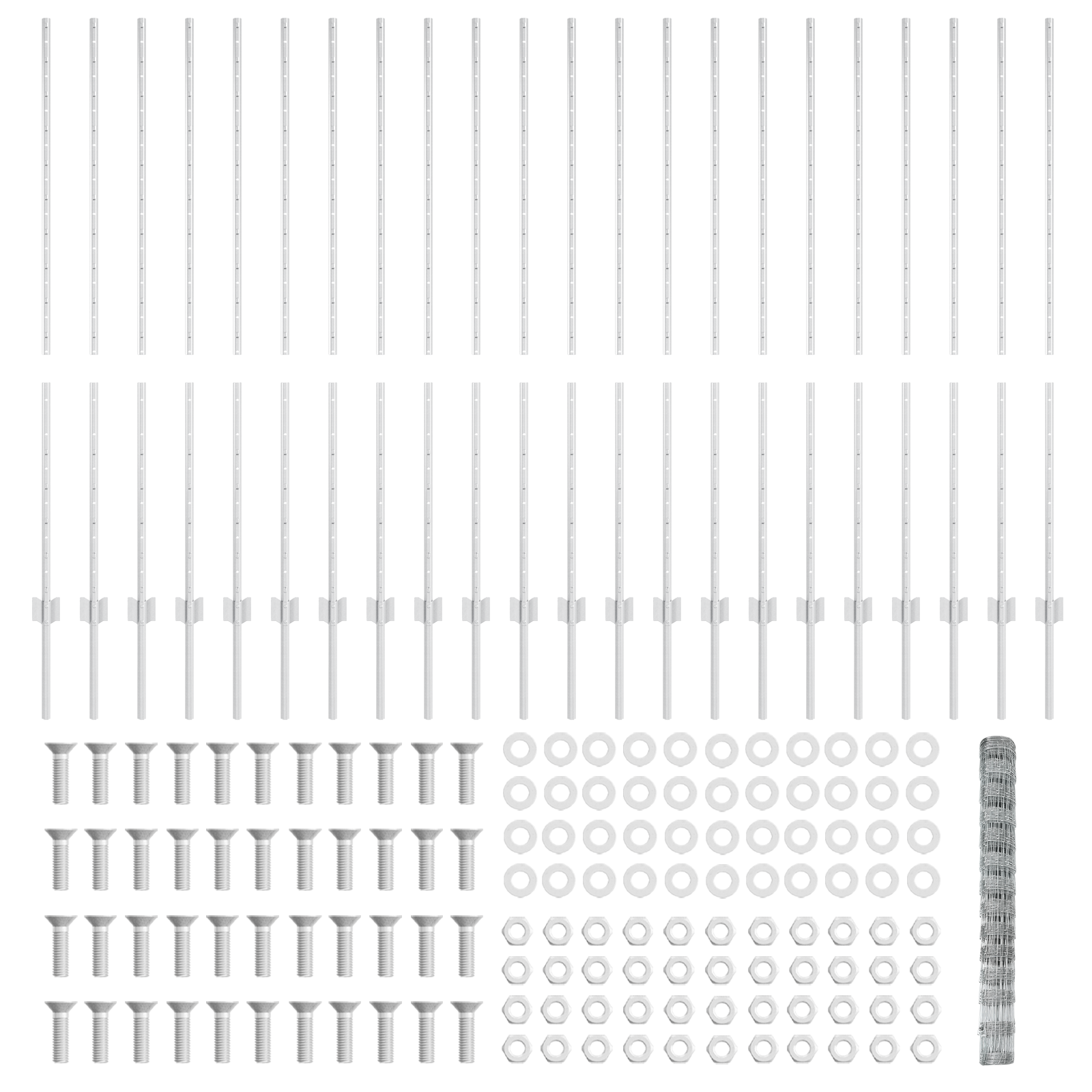 Fence Posts 22 pcs U-Channel 140 cm Galvanised Steel - Image 4