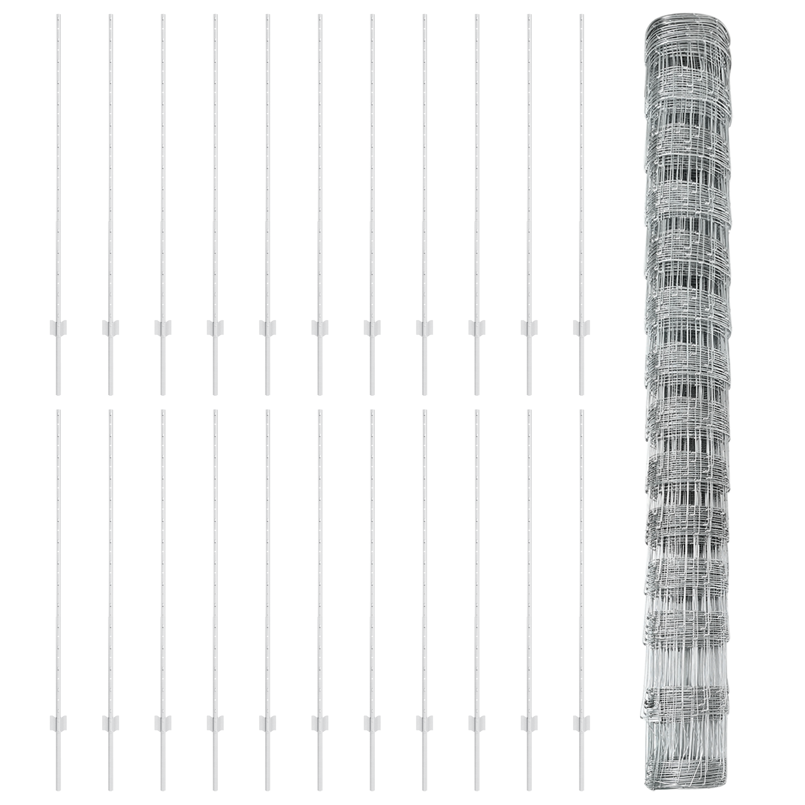 22 pcs U-Channel Fence Posts 140 cm Galvanised Steel - Image 5