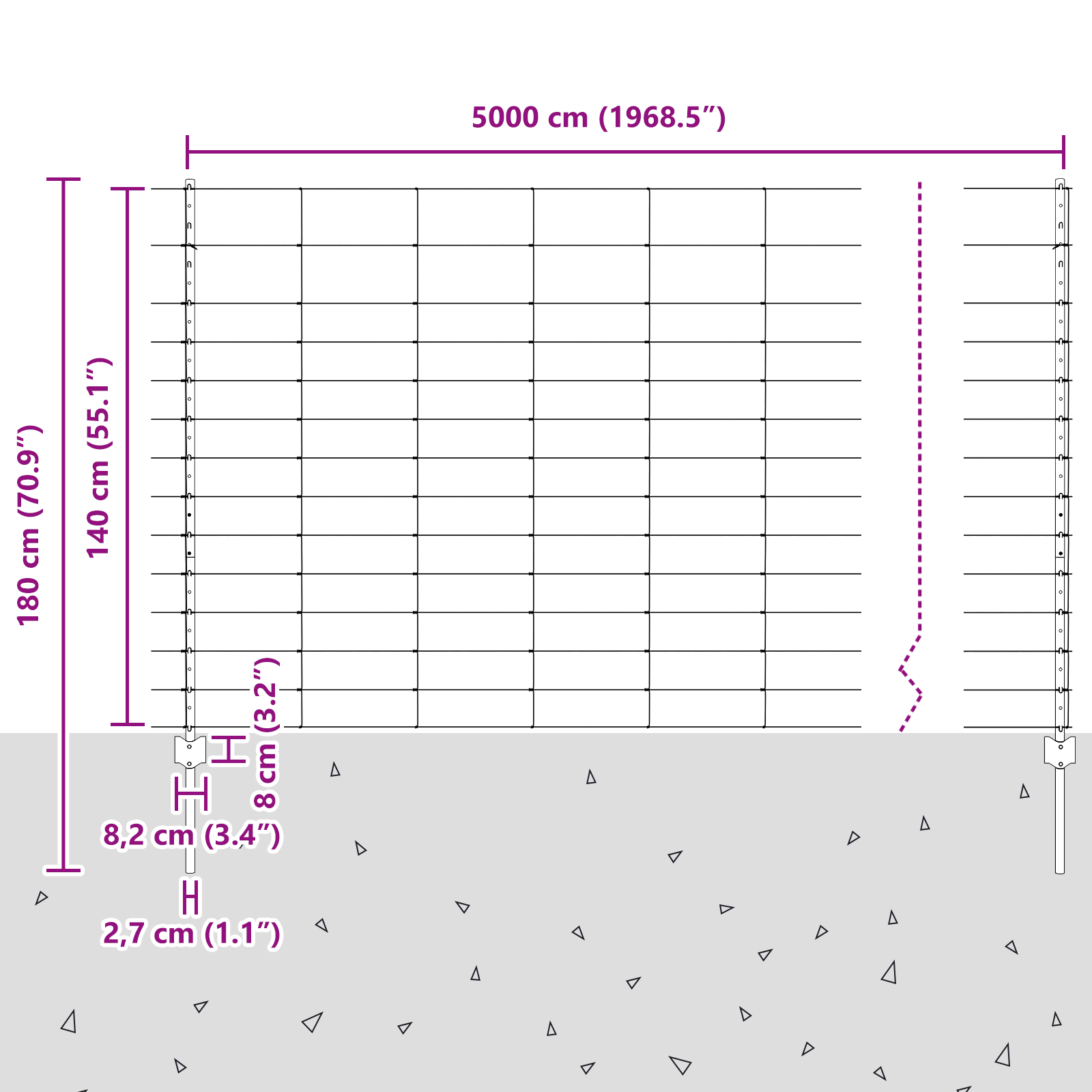 22 pcs U-Channel Fence Posts 140 cm Galvanised Steel - Image 11