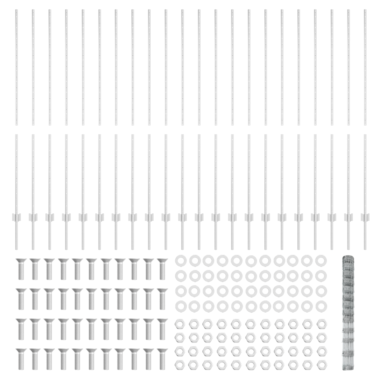 Fence Posts 22 pcs U-Channel 150 cm Galvanised Steel - Image 4