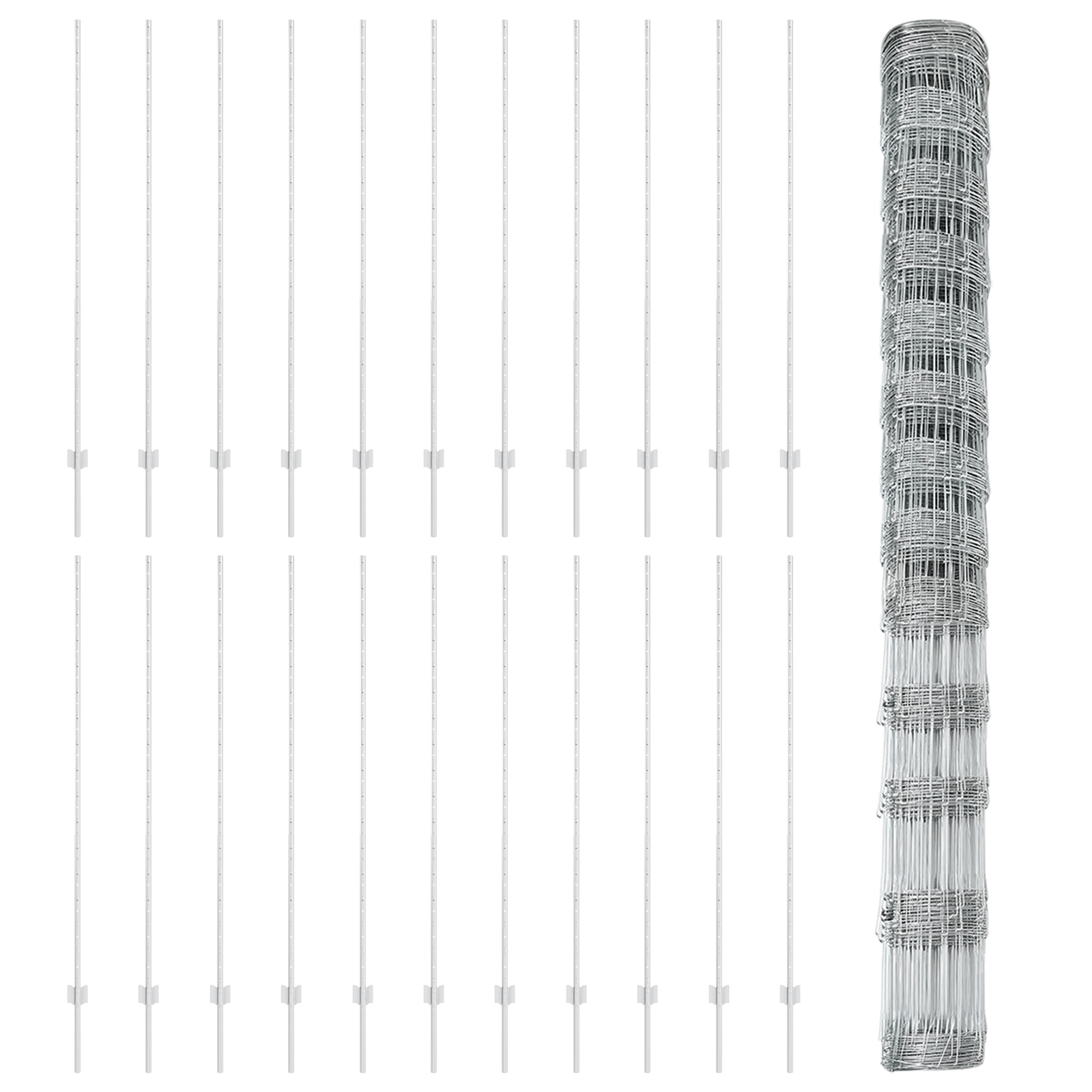 Fence Posts 22 pcs U-Channel 150 cm Galvanised Steel - Image 5